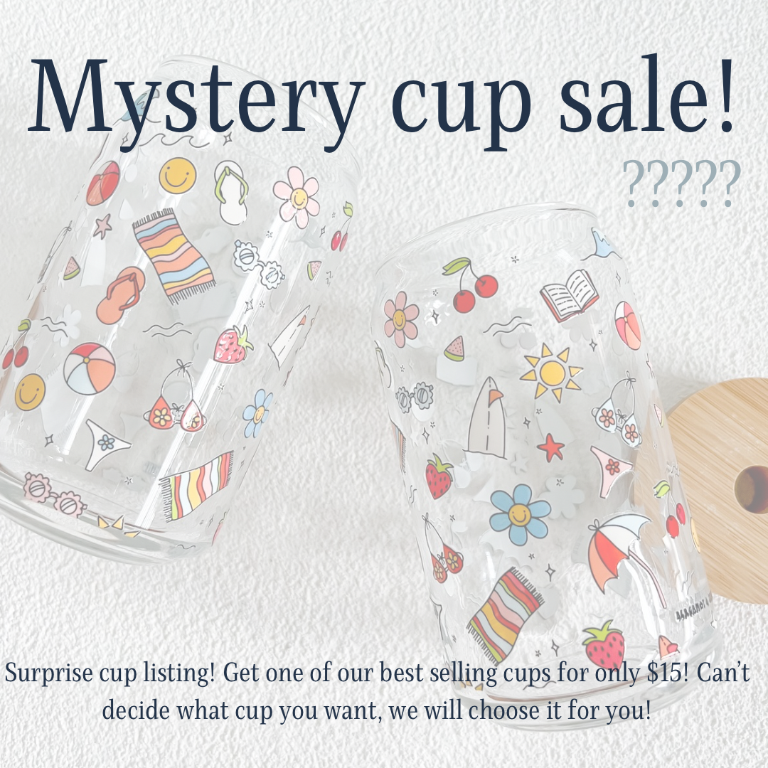 Mystery Glass Cup - LAST CHANCE SALE