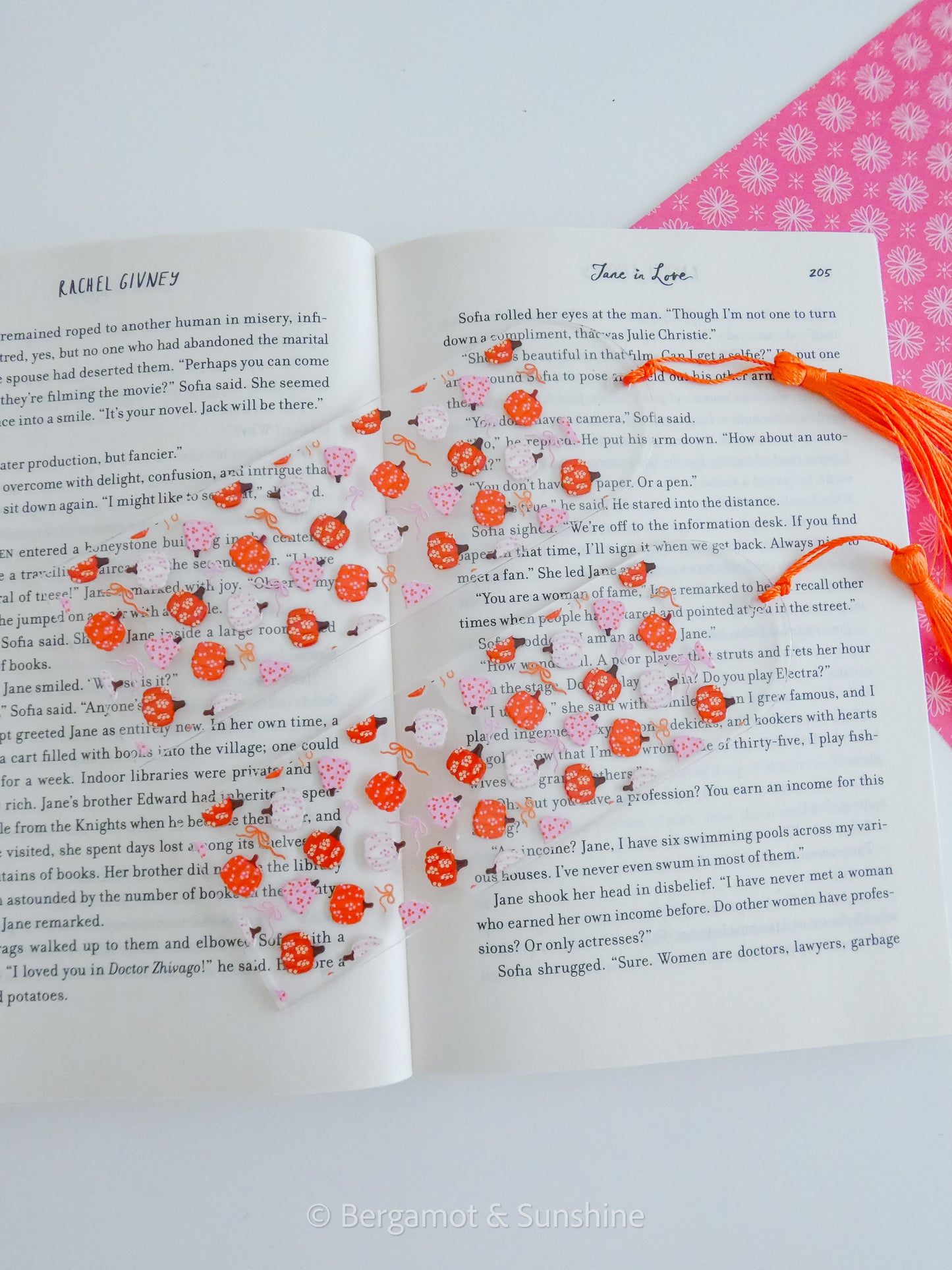 Pumpkins and Bows Bookmark