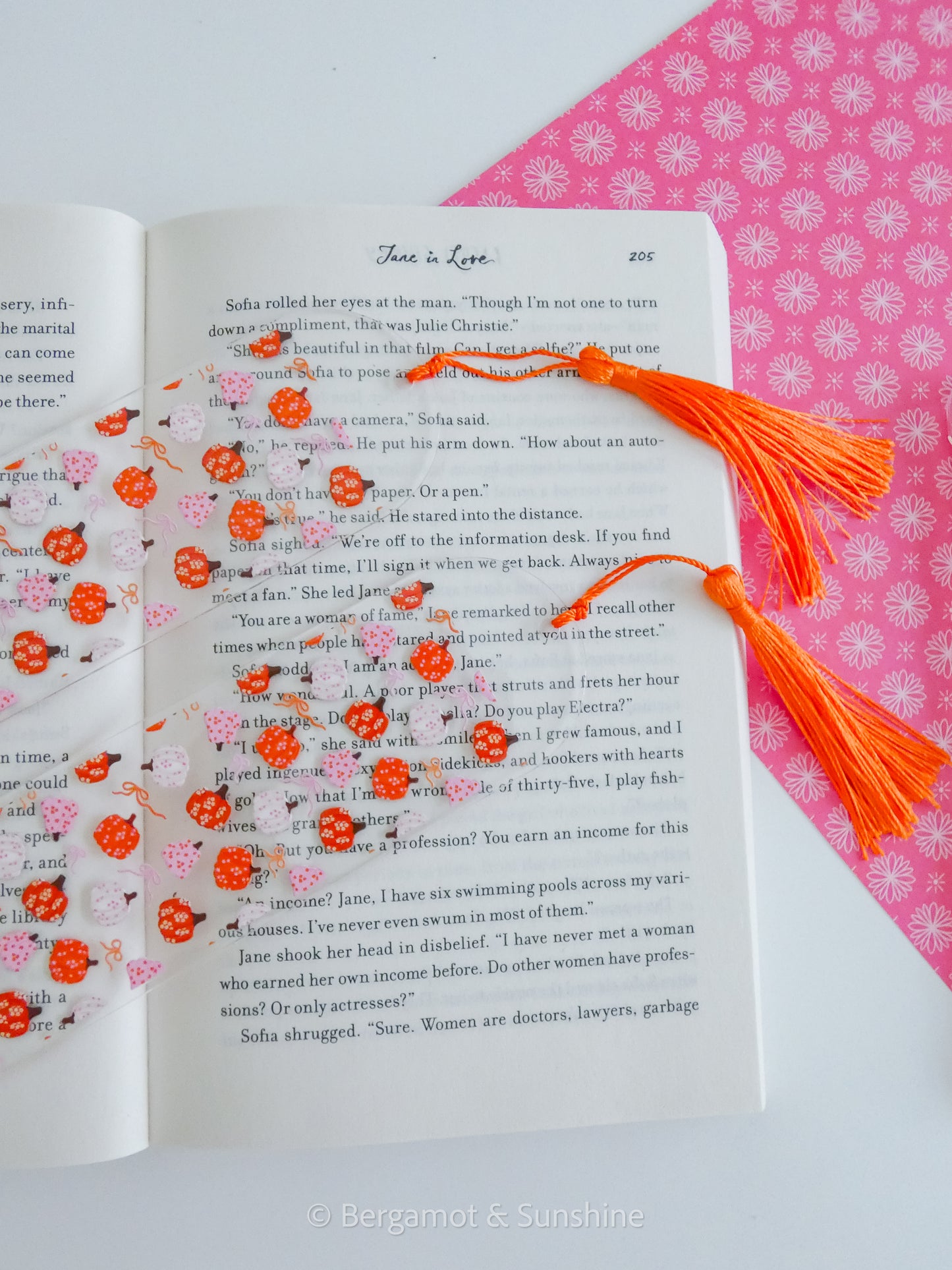 Pumpkins and Bows Bookmark
