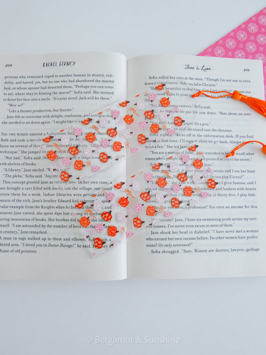 Pumpkins and Bows Bookmark