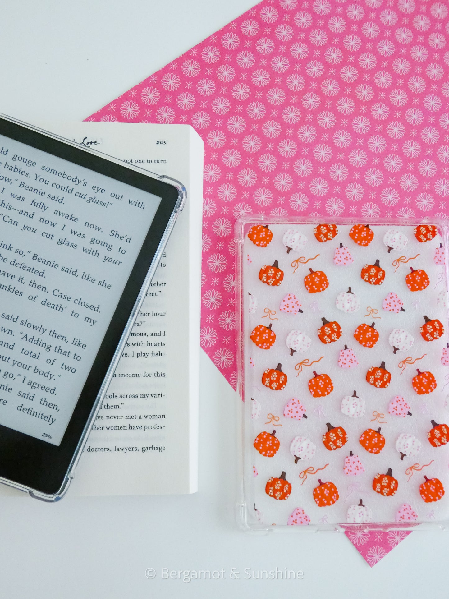 Pumpkins and Bows Kindle Case