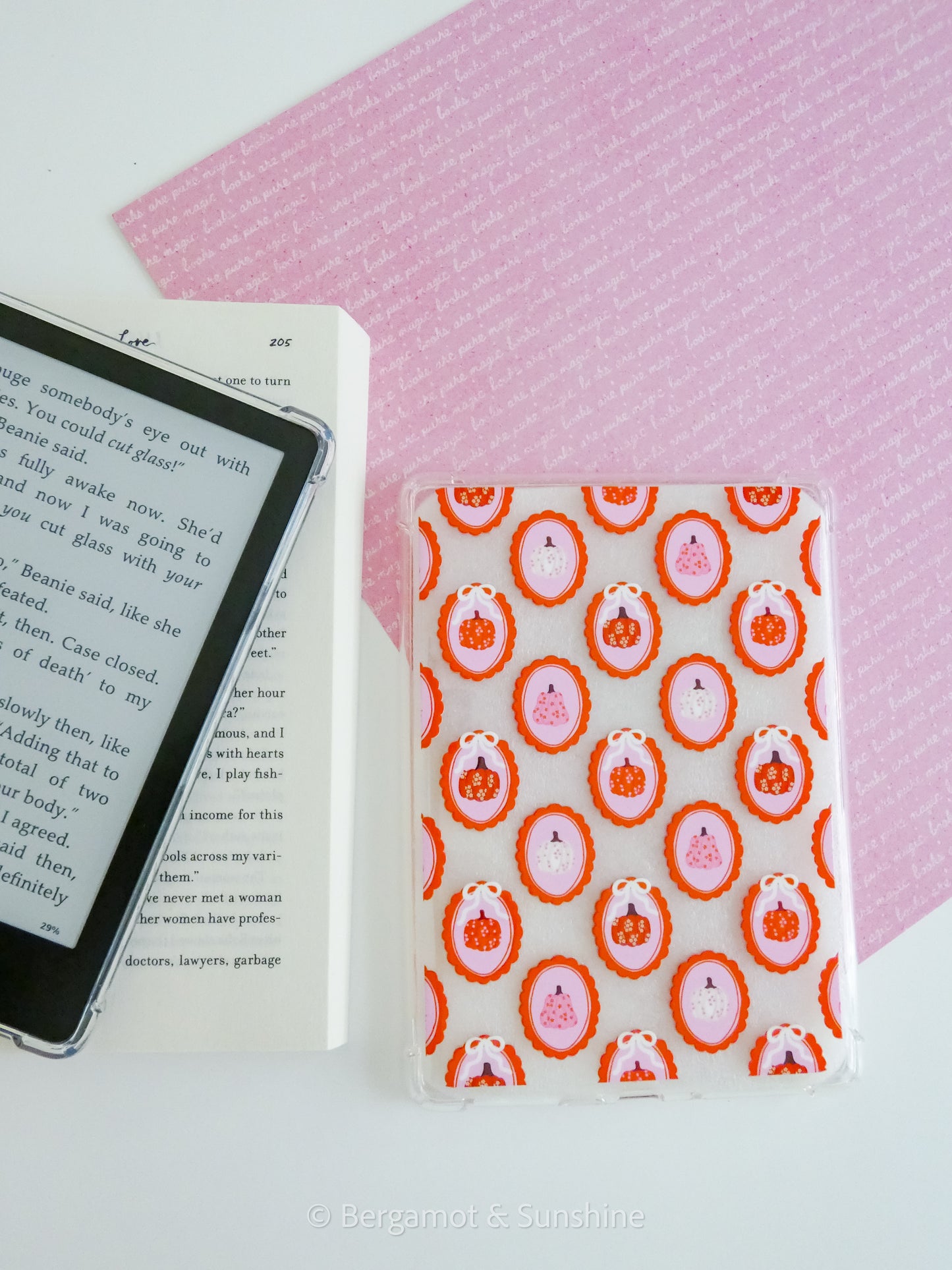 Coquette Framed Pumpkins Kindle Case