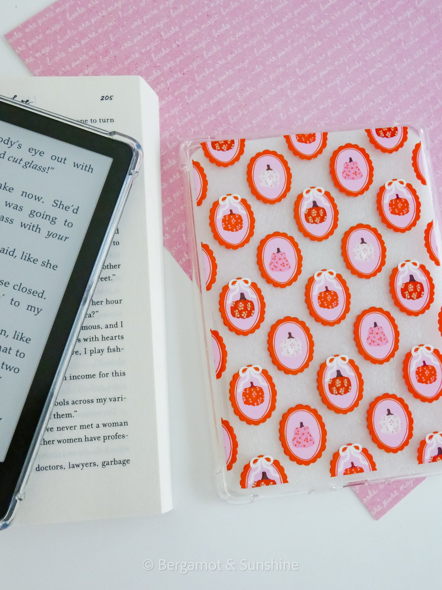 Coquette Framed Pumpkins Kindle Case
