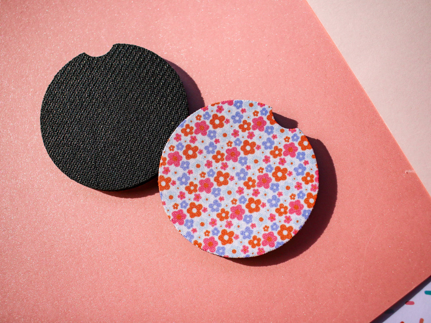 Mini Floral Car Coaster Set (more colors available)