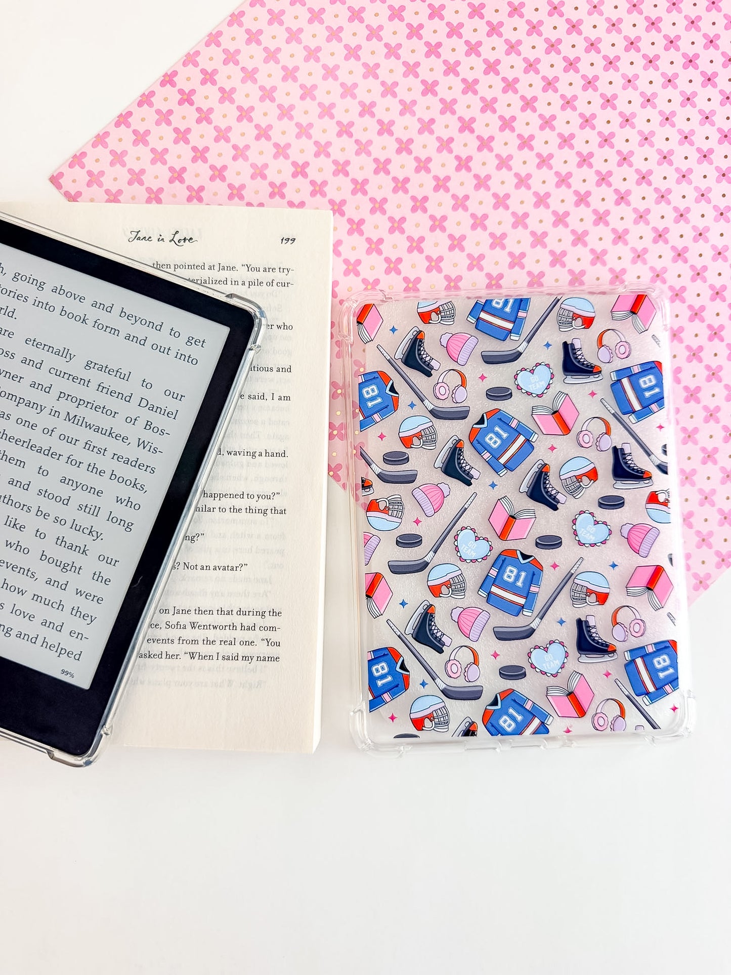 Hockey Romance E Reader Case