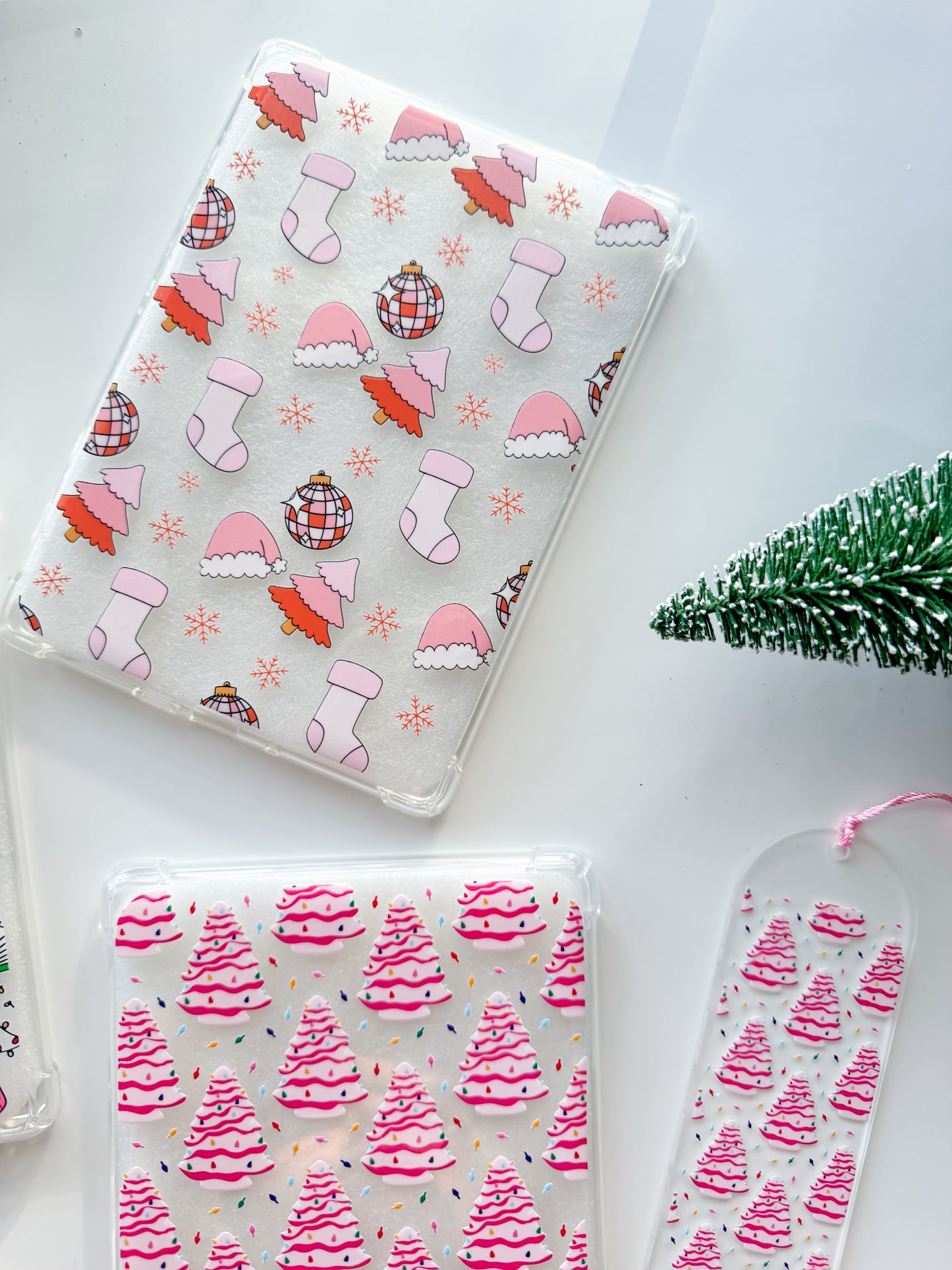 Pink Christmas Kindle Case