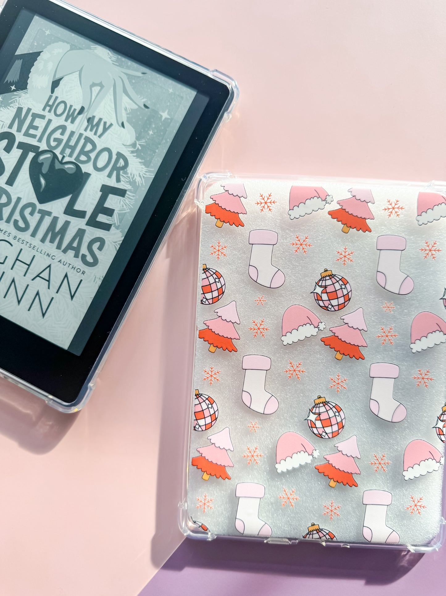 Pink Christmas Kindle Case