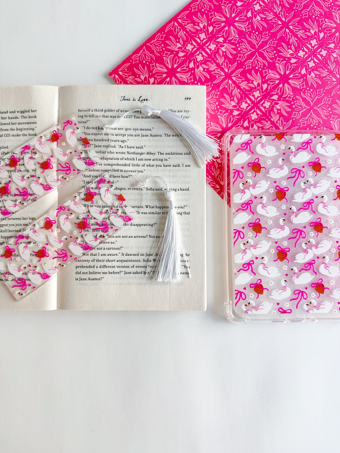 Swan Lake Romance Kindle Case and/or Bookmark [Combined Listing]