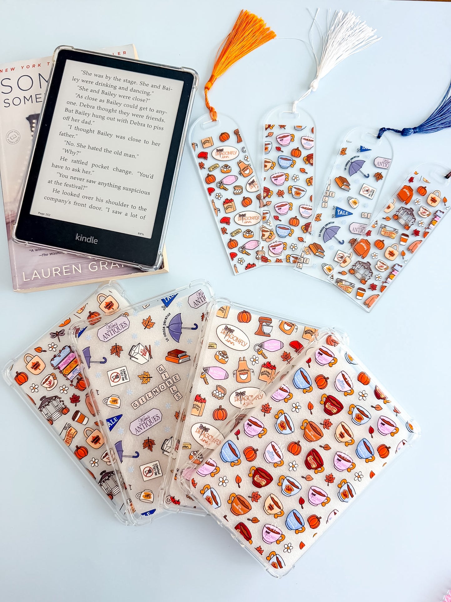 S.H. Pumpkin Patch E Reader Case and/or Bookmark [Combined Listing]