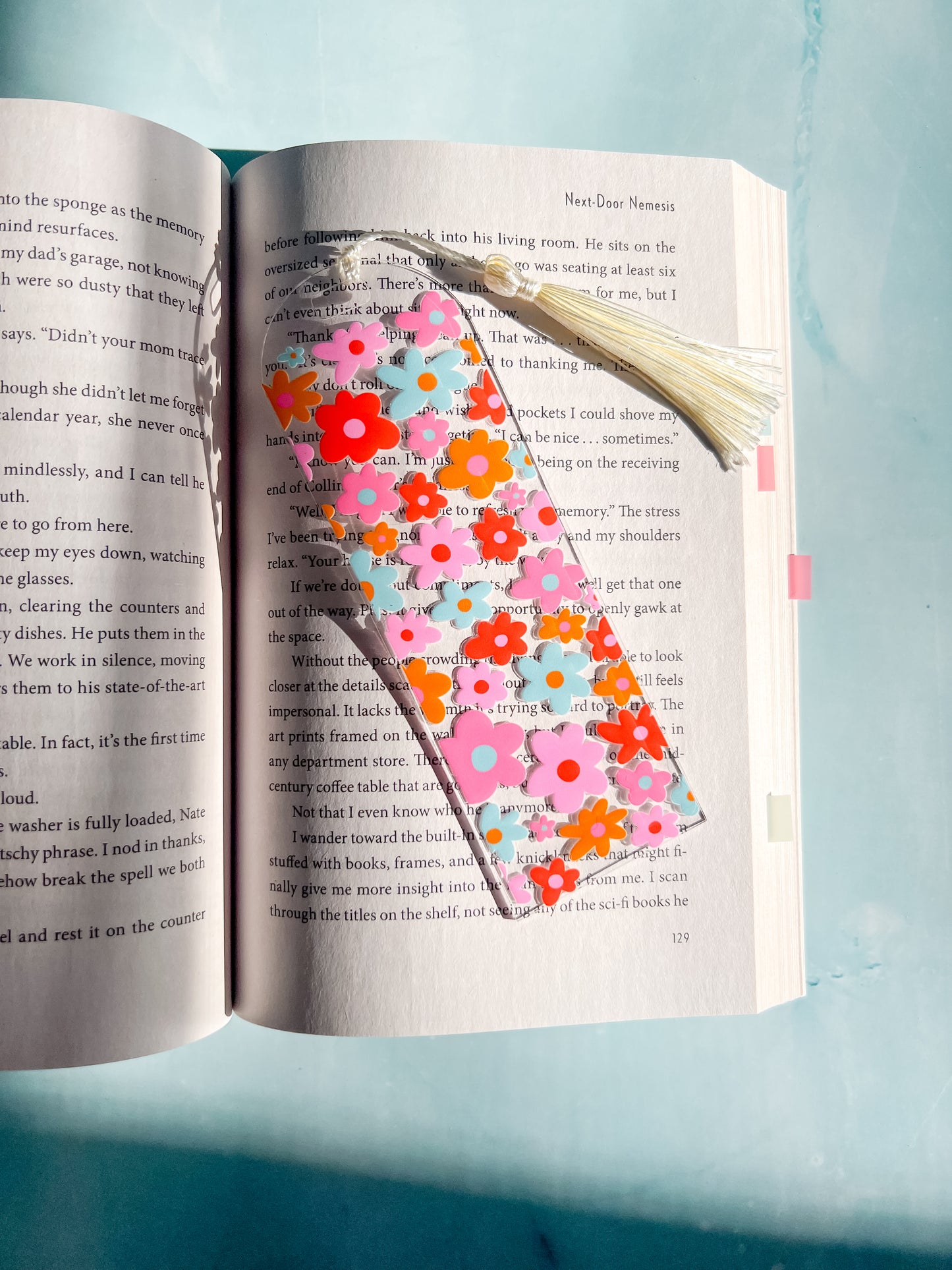 Flower Power Acrylic Bookmark