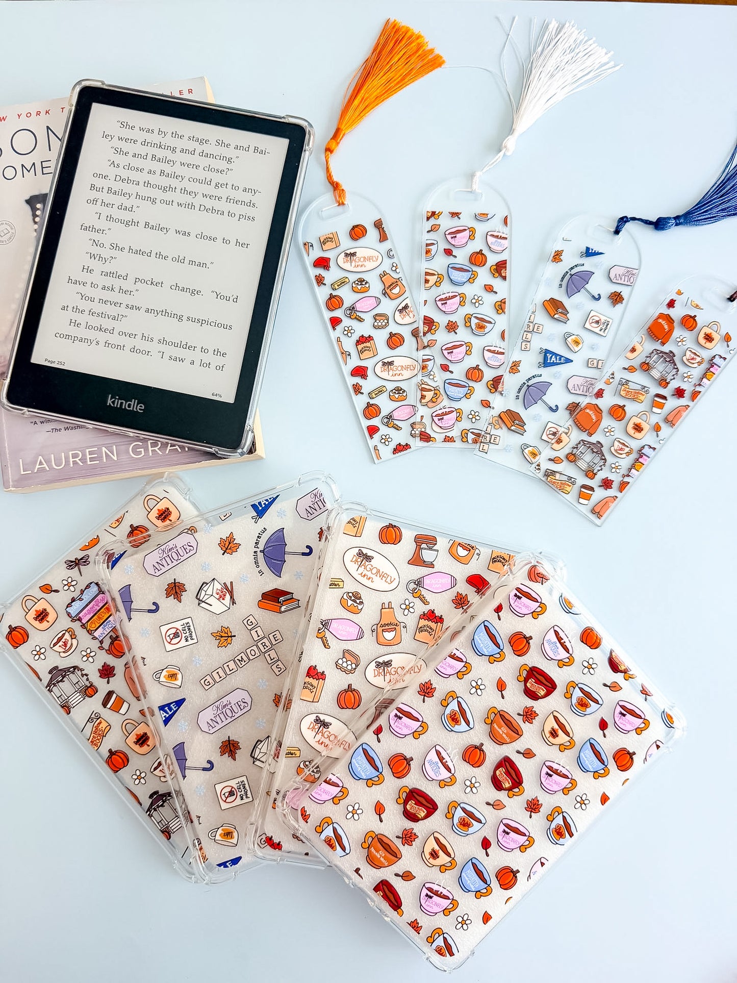 S.H. Fall Essentials E Reader Case and/or Bookmark [Combined Listing]