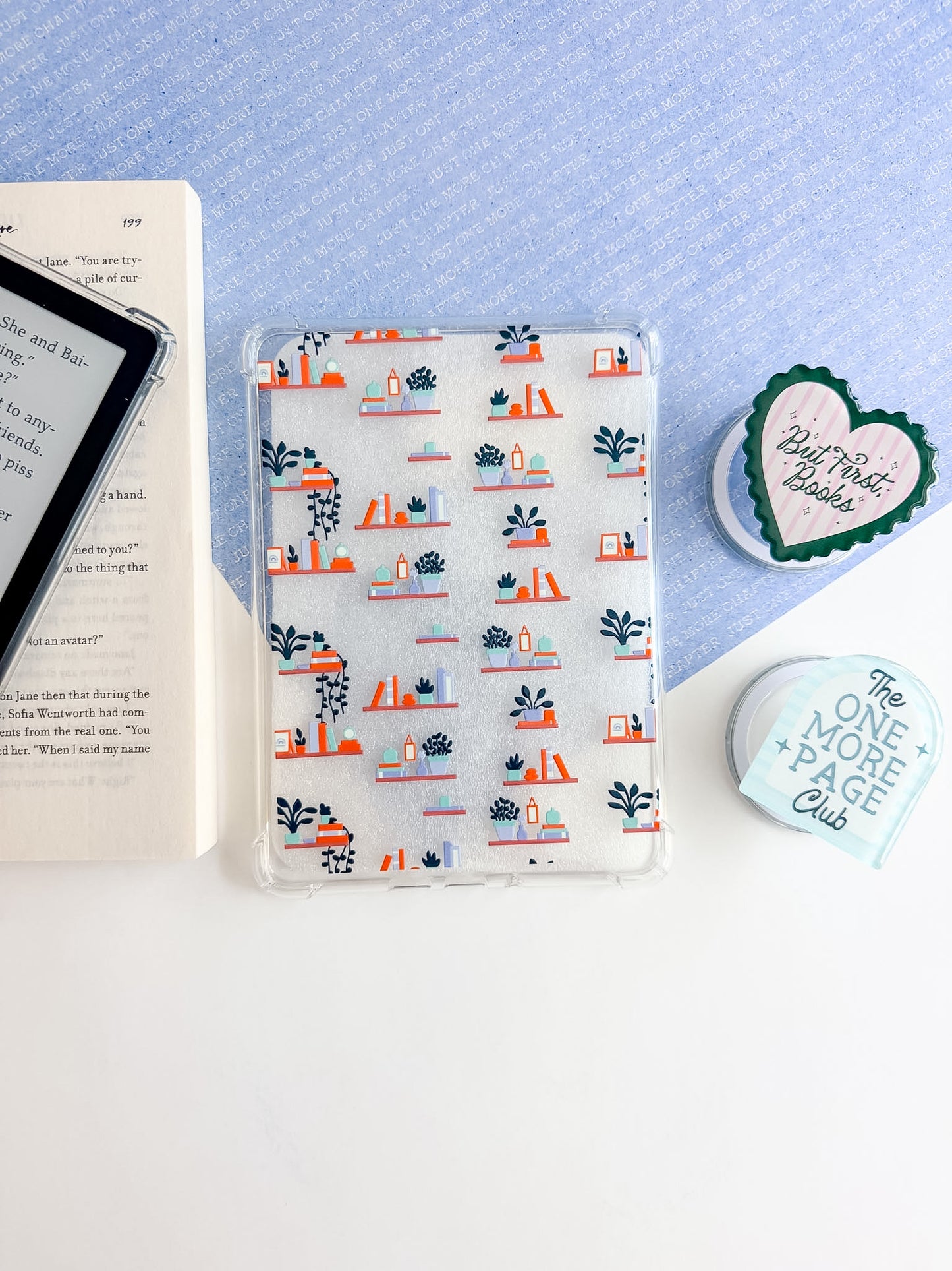 Plants and Bookshelves E Reader Case