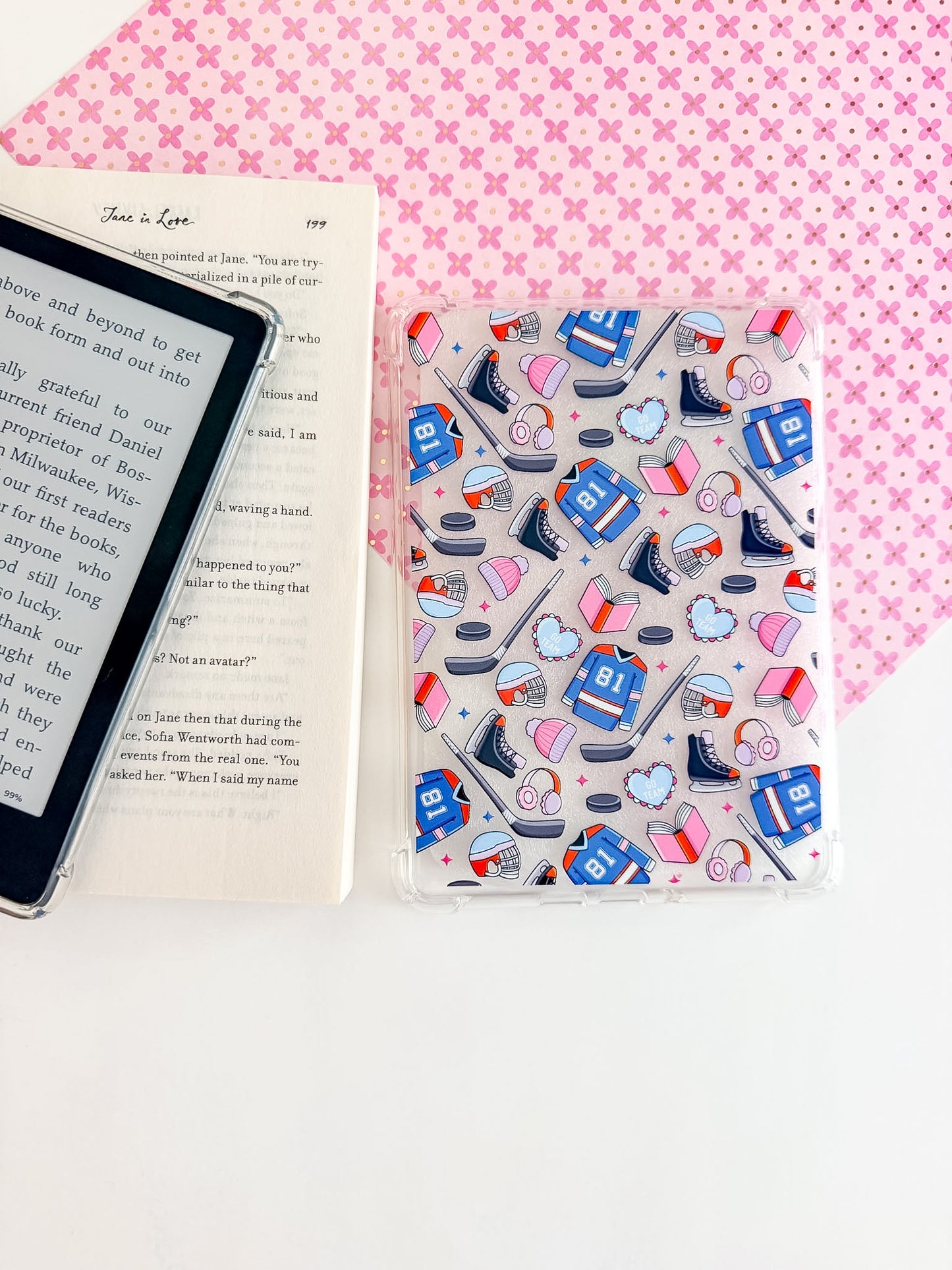 Hockey Romance E Reader Case