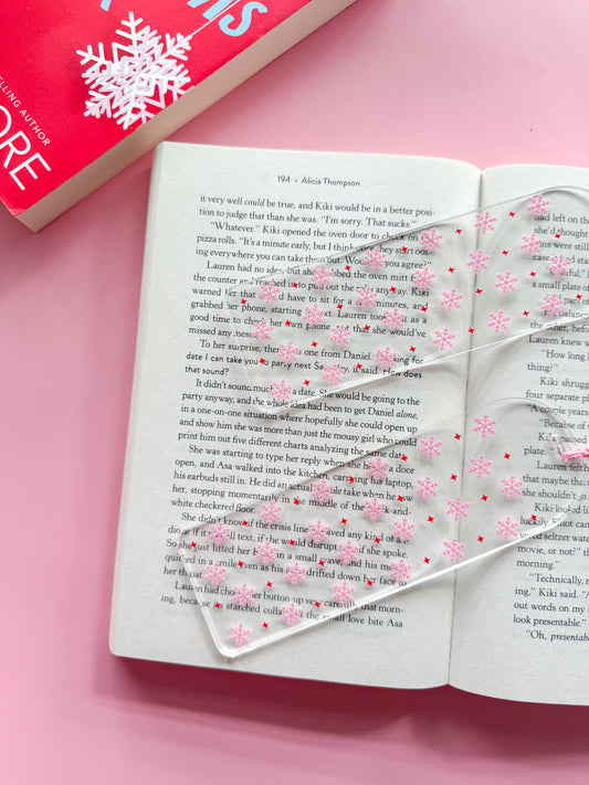 Pink Snowflake Bookmark