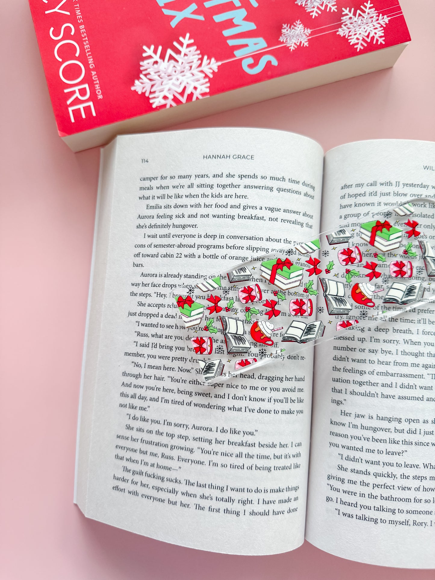 Cozy Holiday Bookish Aesthetic Bookmark