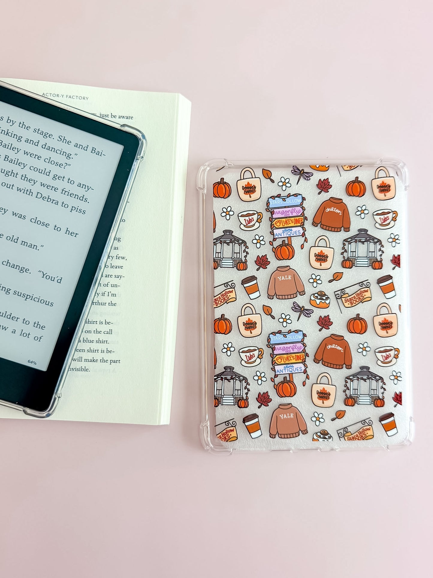 S.H. Pumpkin Patch E Reader Case and/or Bookmark [Combined Listing]