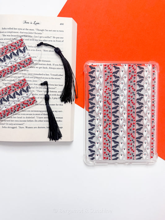 Spooky Stripes Kindle Case and/or Bookmark [Combined Listing]