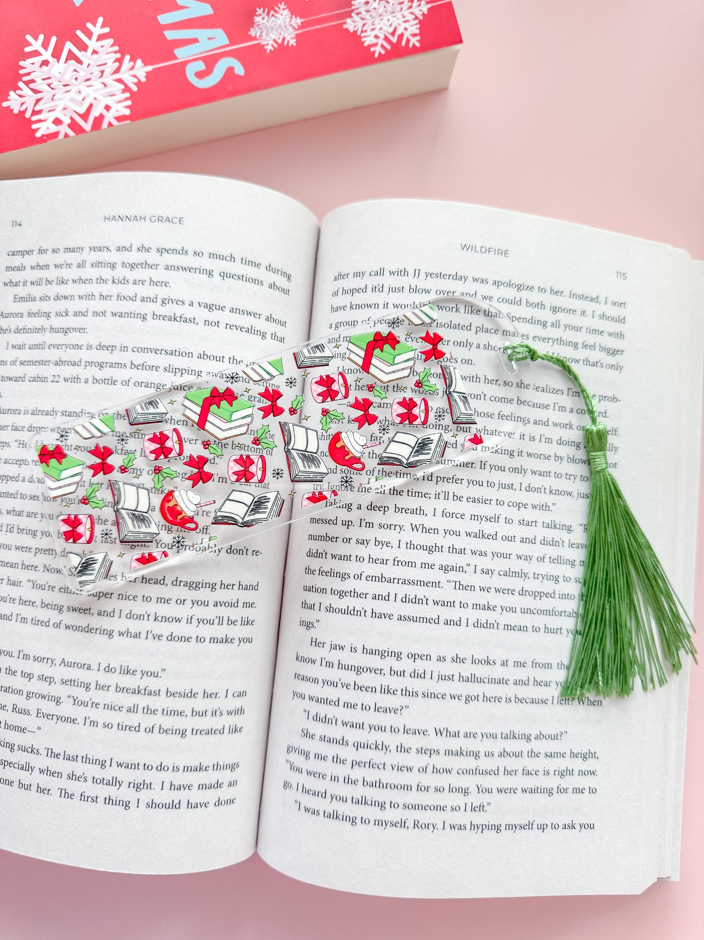 Cozy Holiday Bookish Aesthetic Bookmark