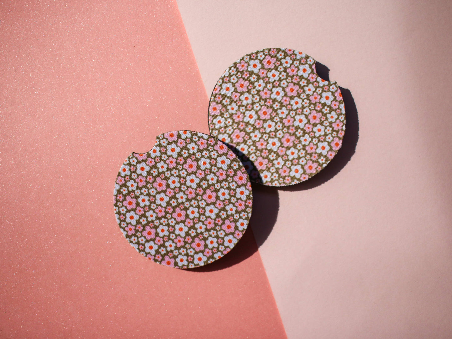 Mini Floral Car Coaster Set (more colors available)