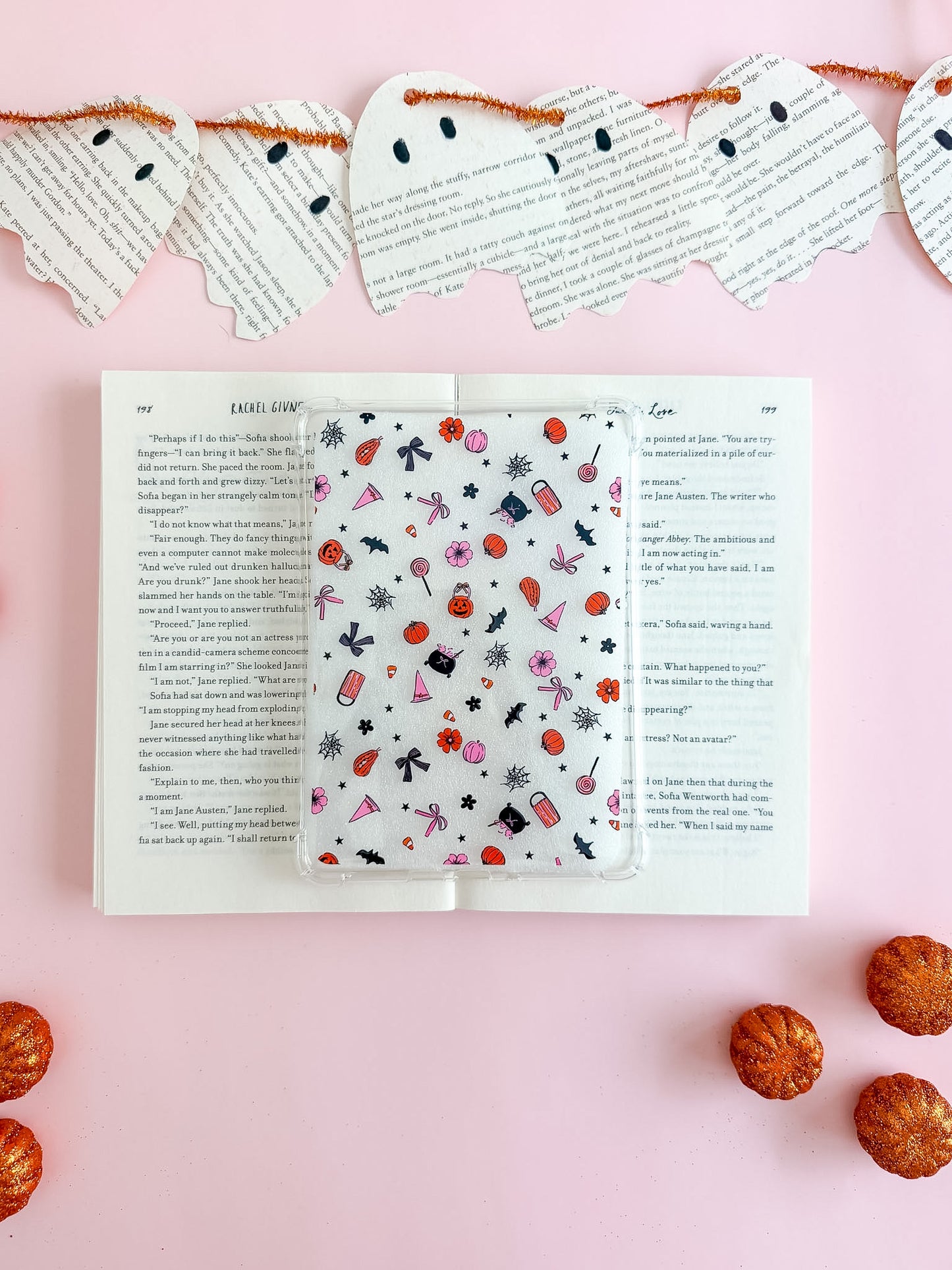 Pink and Spooky Kindle Case and/or Bookmark [Combined Listing]