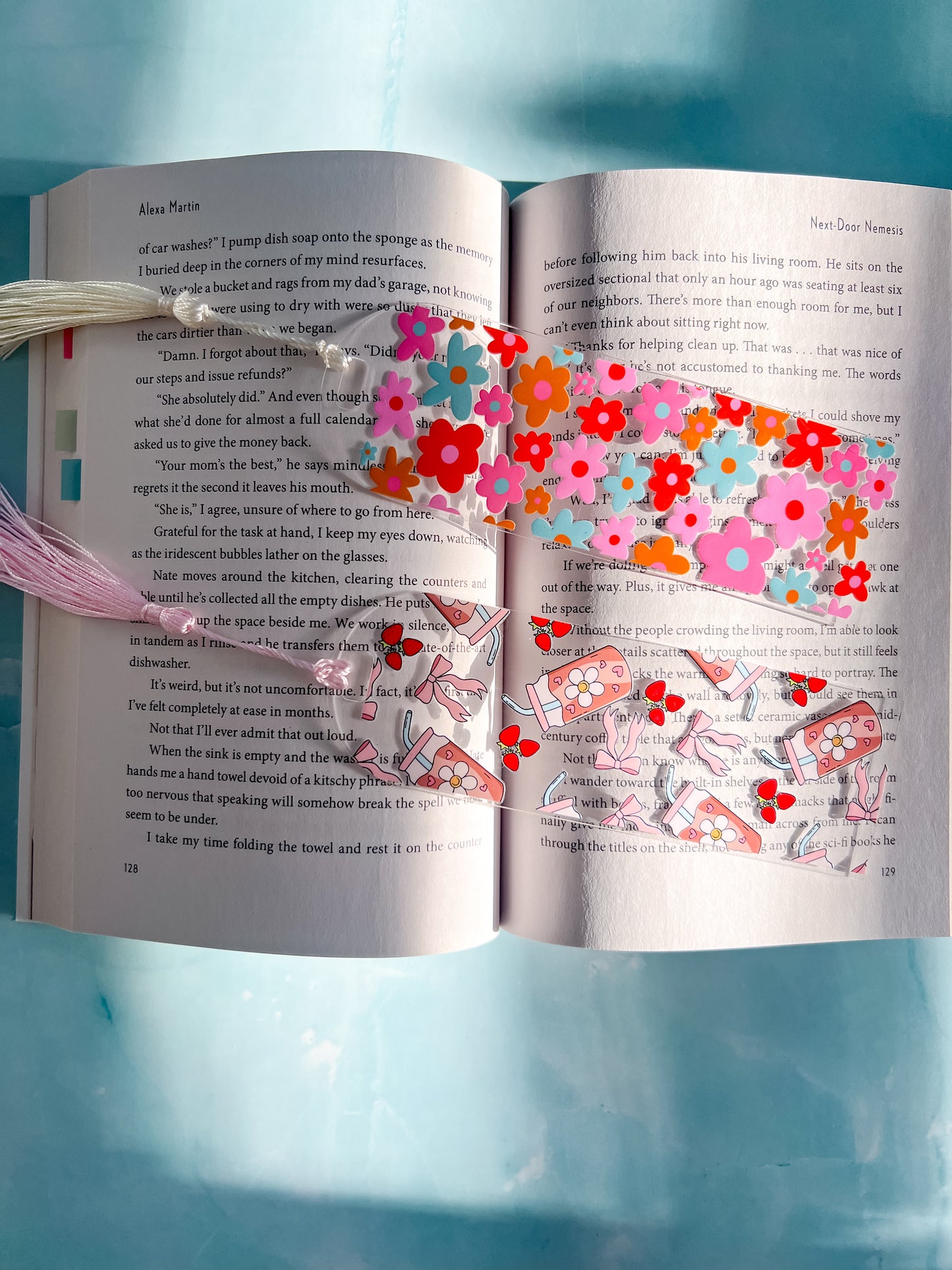 Coffee and Bows Acrylic Bookmark