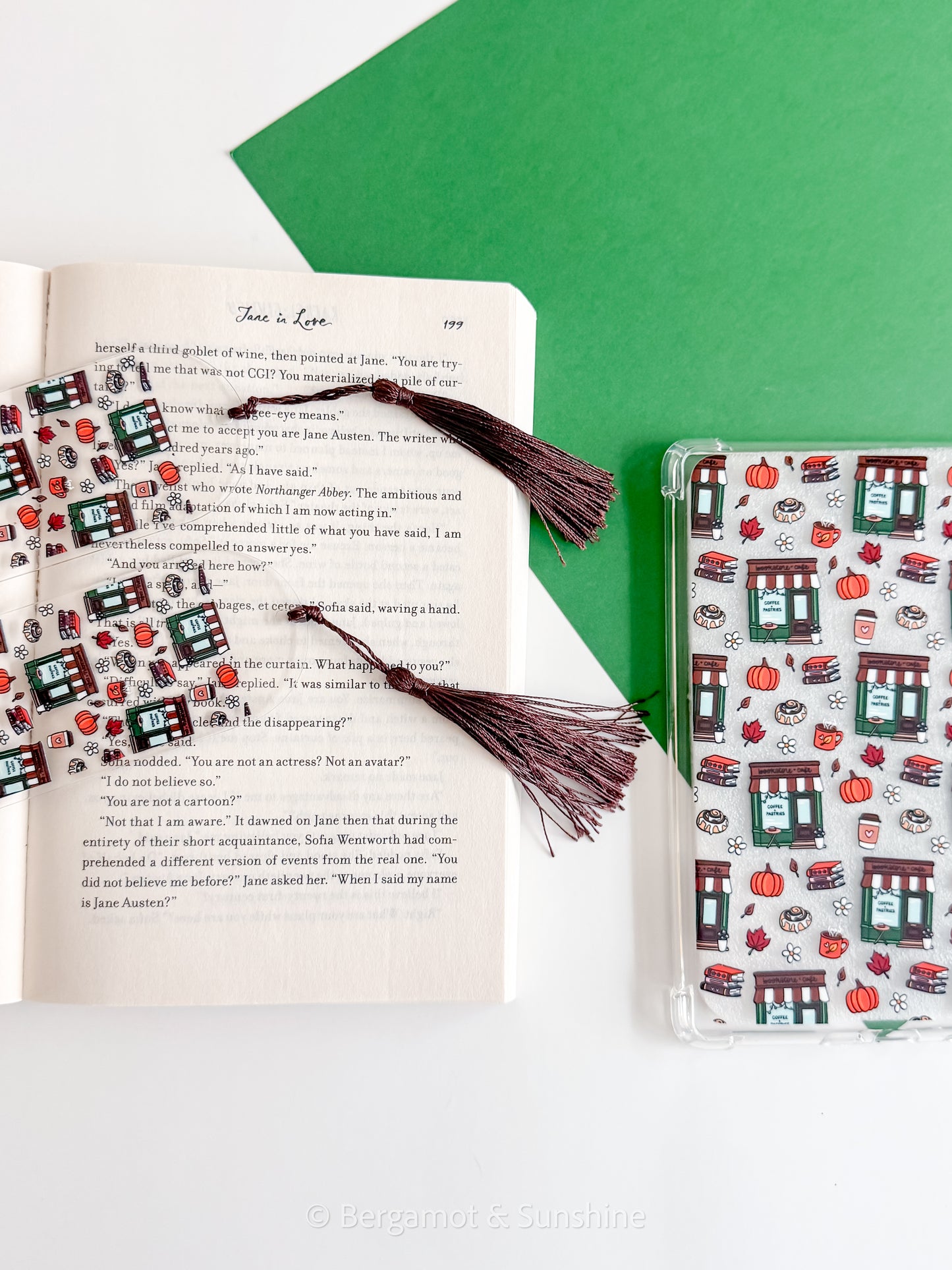 Dream Harbor Cozy Fall E Reader Case and/or Bookmark [Combined Listing]