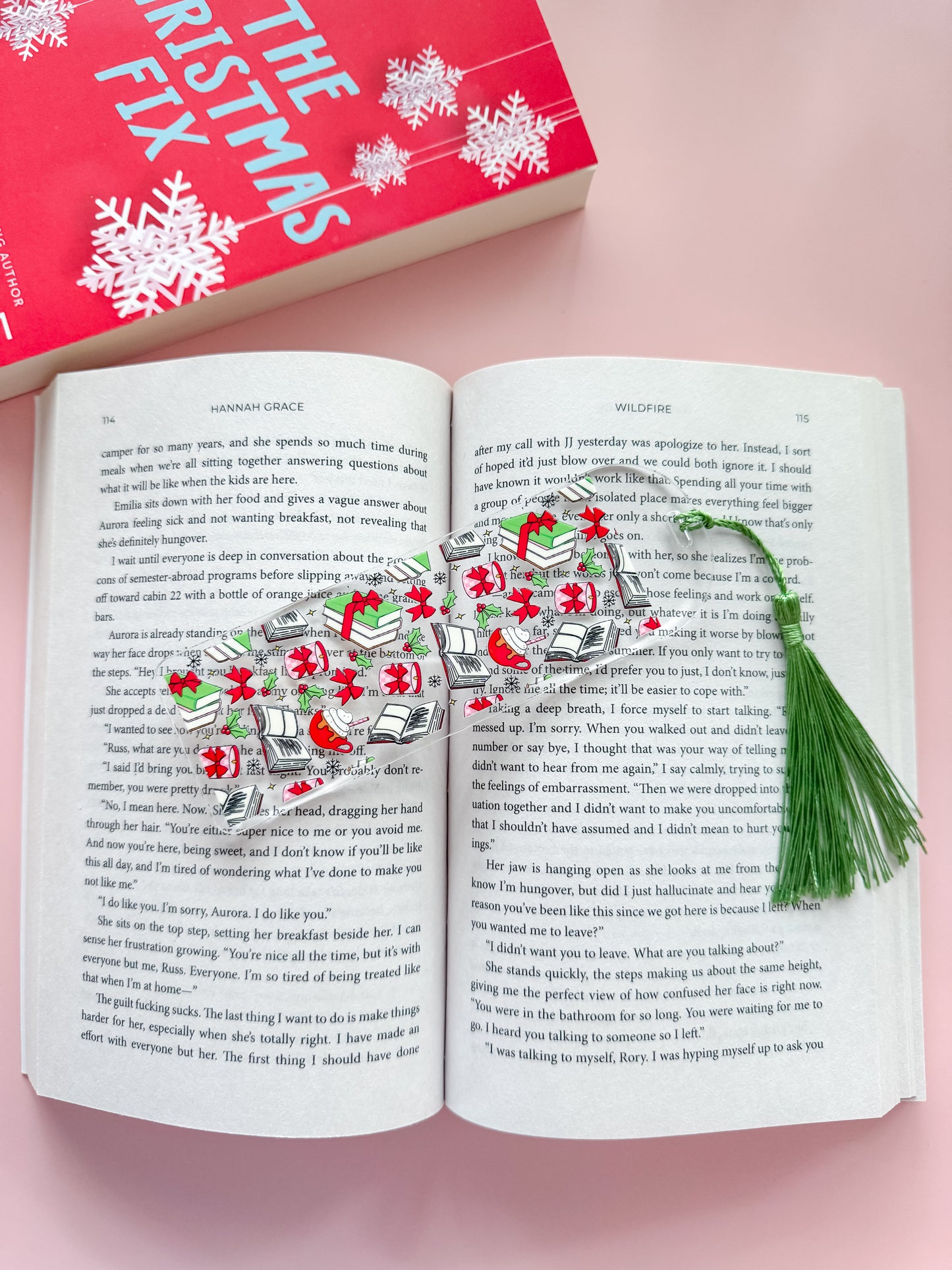 Cozy Holiday Bookish Aesthetic Bookmark