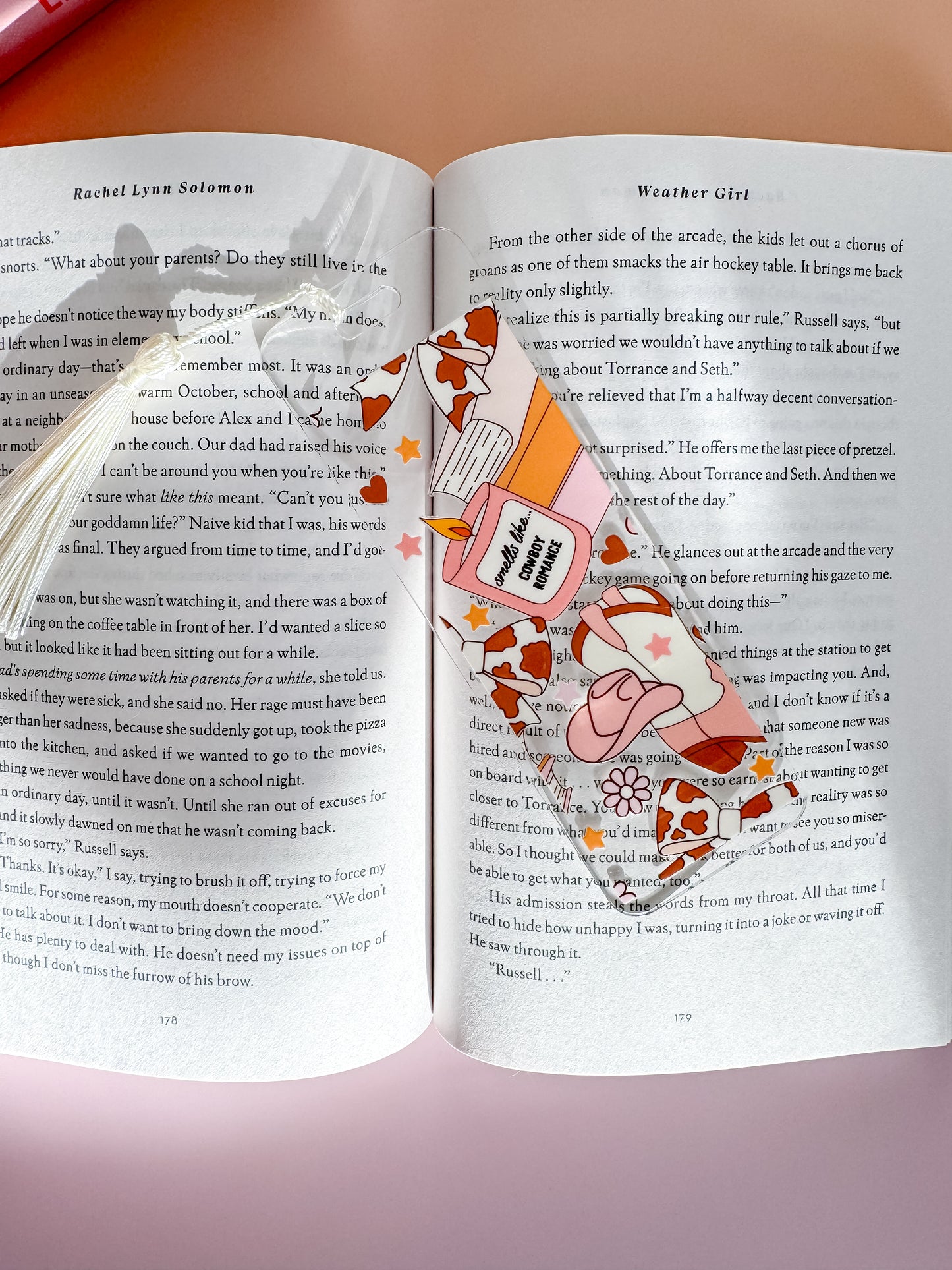 Smells Like Cowboy Romance Acrylic Bookmark