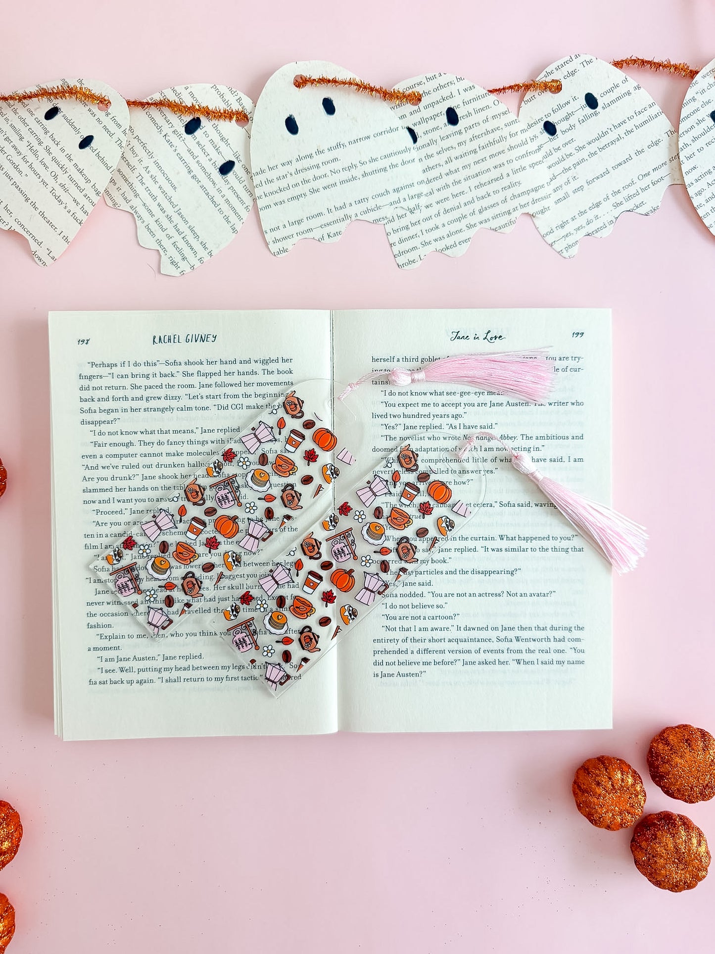Pumpkin Spice Coffee Shop E Reader Case and/or Bookmark [Combined Listing]