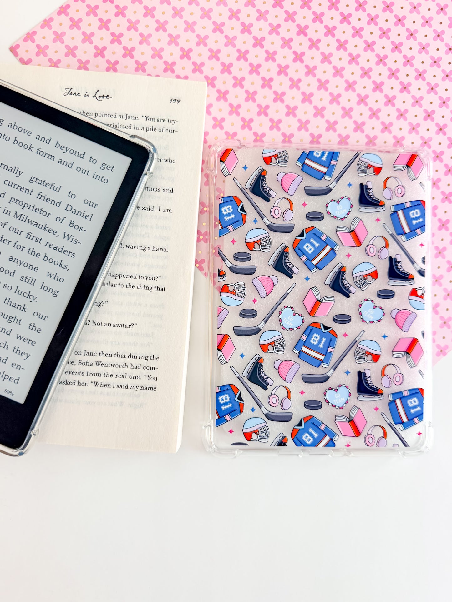Hockey Romance E Reader Case