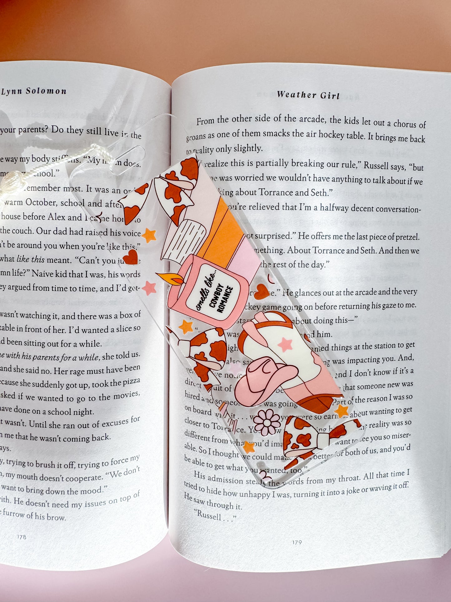 Smells Like Cowboy Romance Acrylic Bookmark