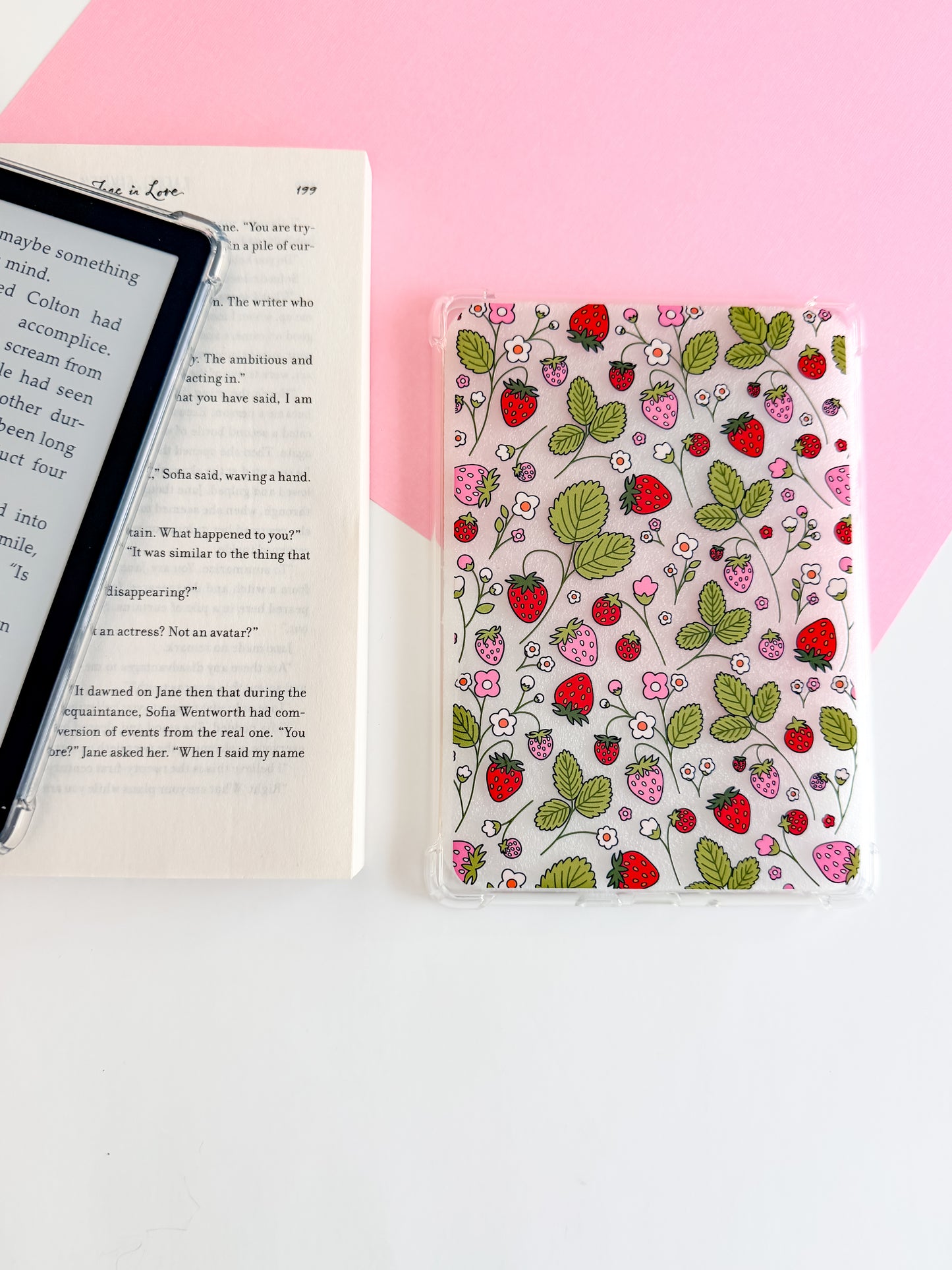Strawberry Fields Kindle Case and/or Bookmark [Combined Listing] – Cute E-Reader Cover