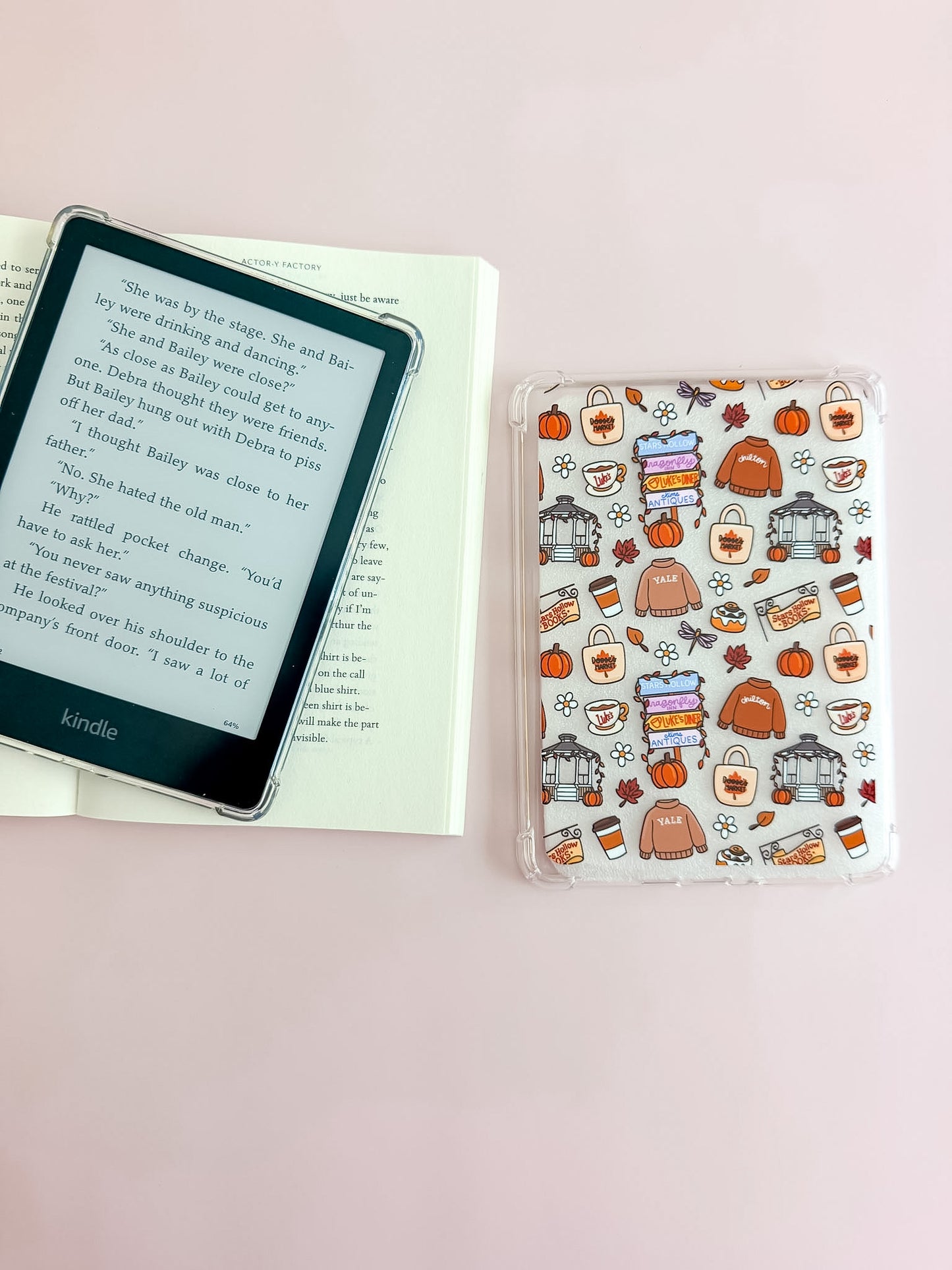 S.H. Pumpkin Patch E Reader Case and/or Bookmark [Combined Listing]