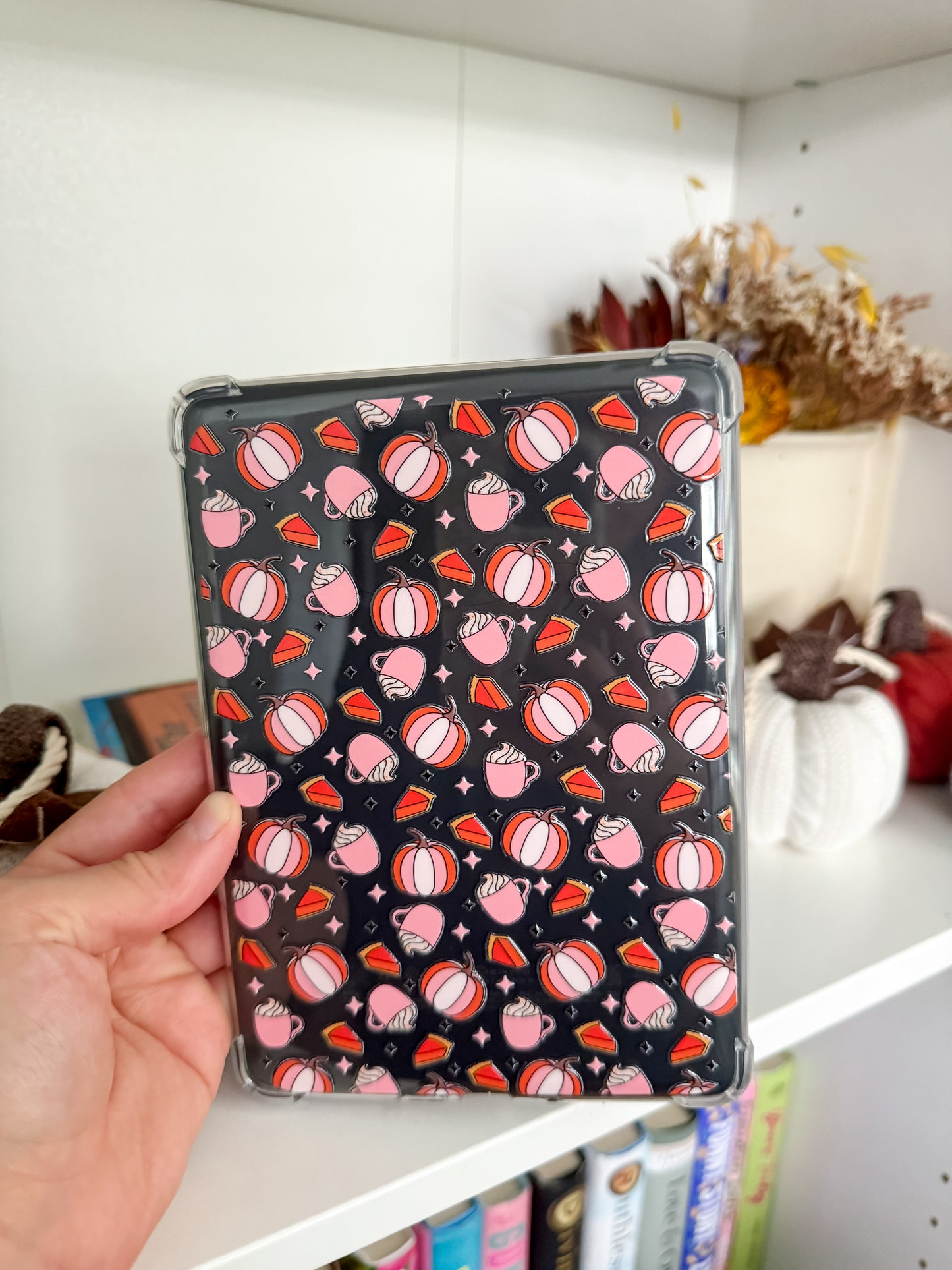 Pink Pumpkin Spice Kindle Paperwhite + Signature Case