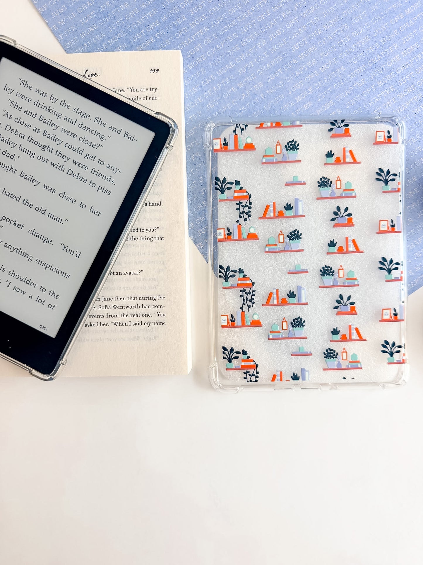Plants and Bookshelves E Reader Case