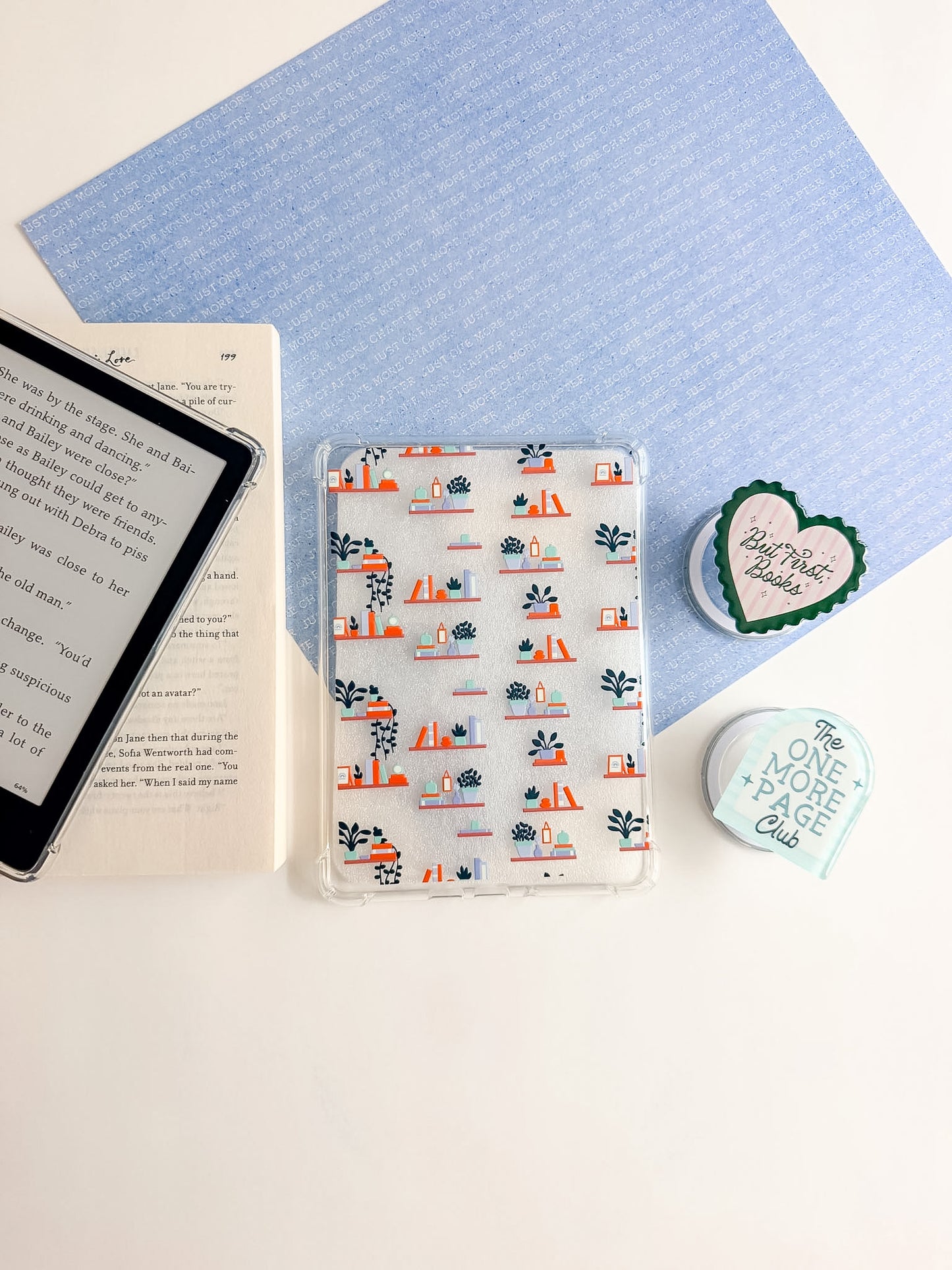 Plants and Bookshelves E Reader Case