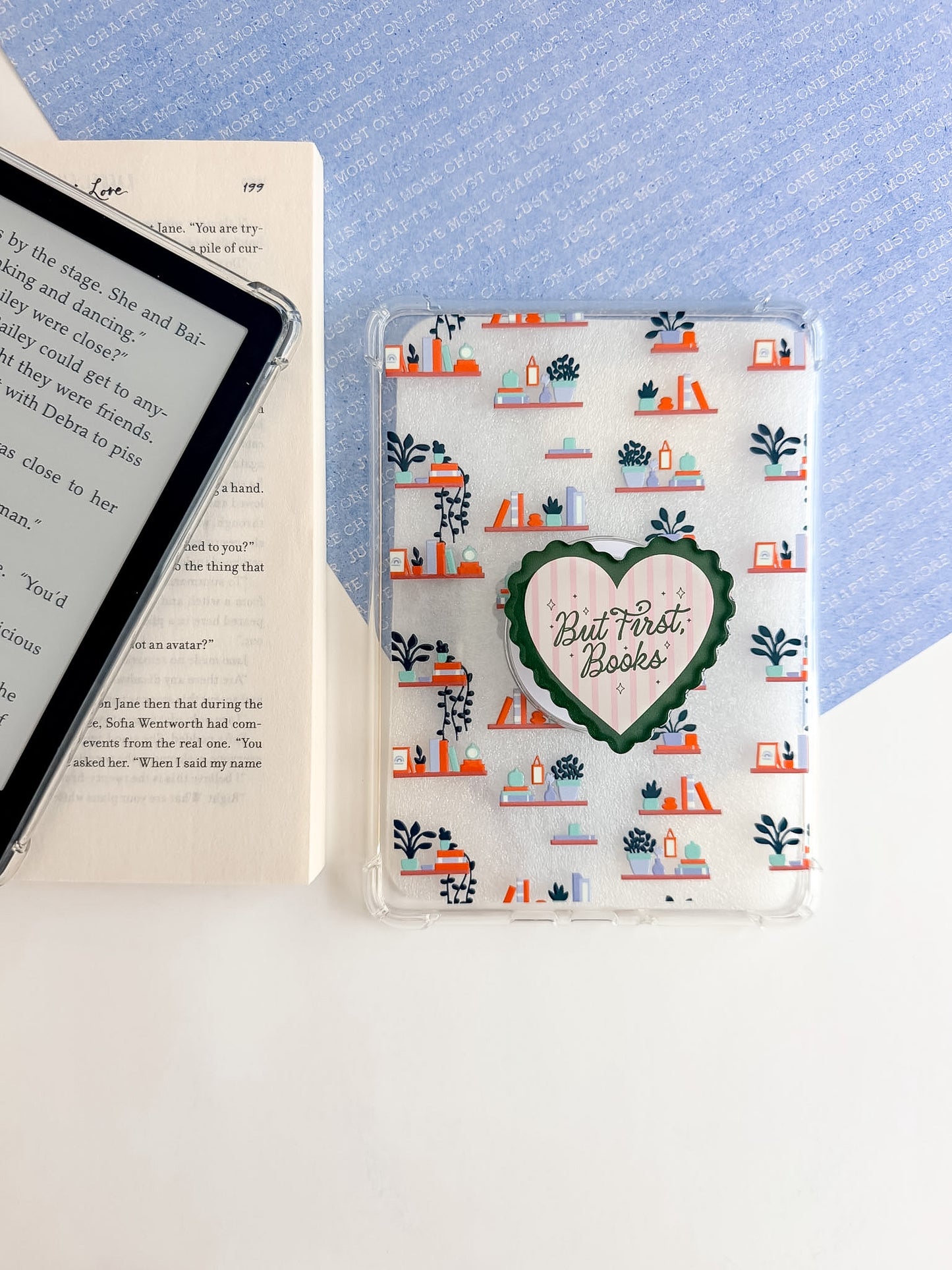 Plants and Bookshelves E Reader Case