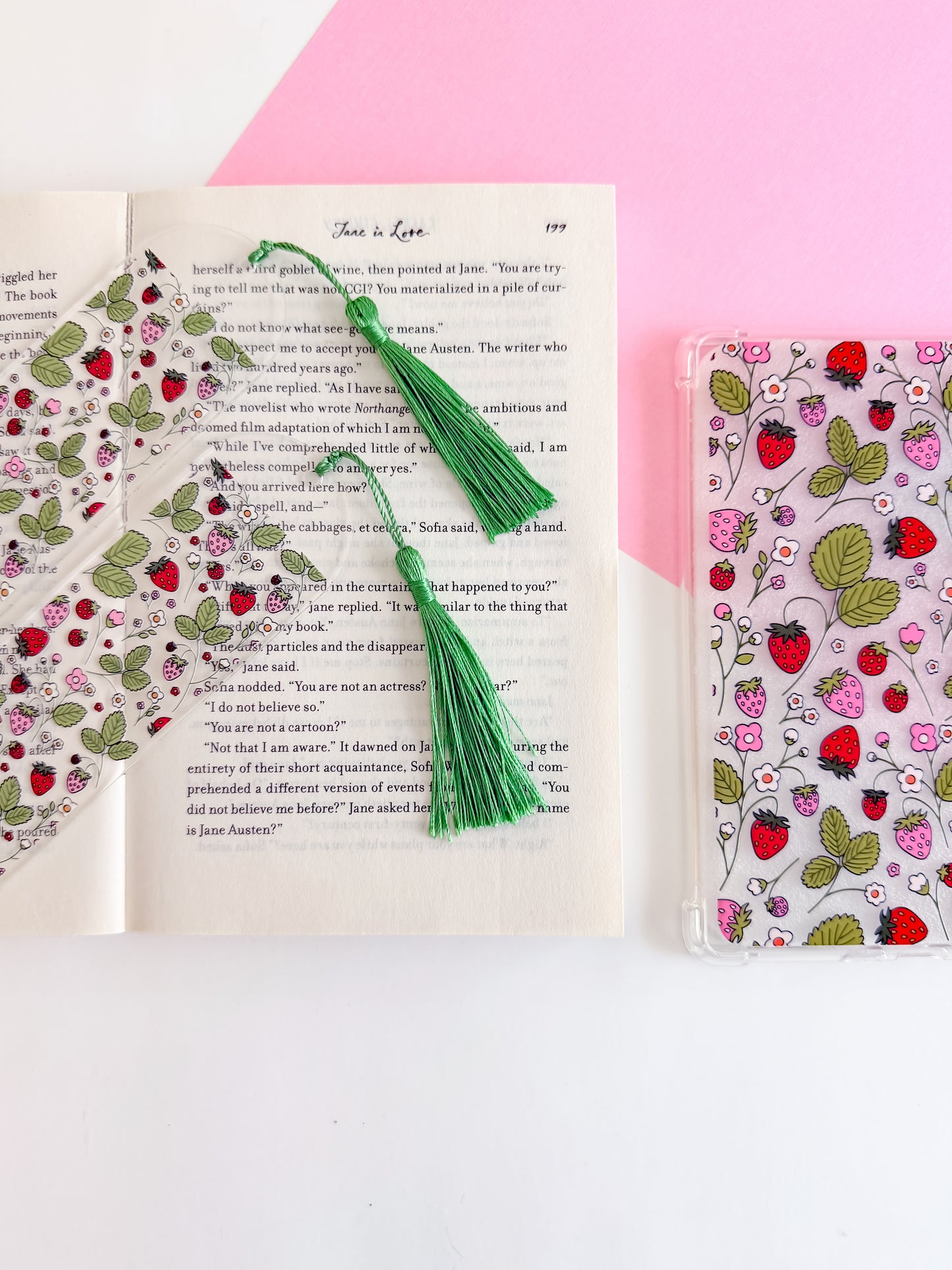 Strawberry Fields Kindle Case and/or Bookmark [Combined Listing] – Cute E-Reader Cover