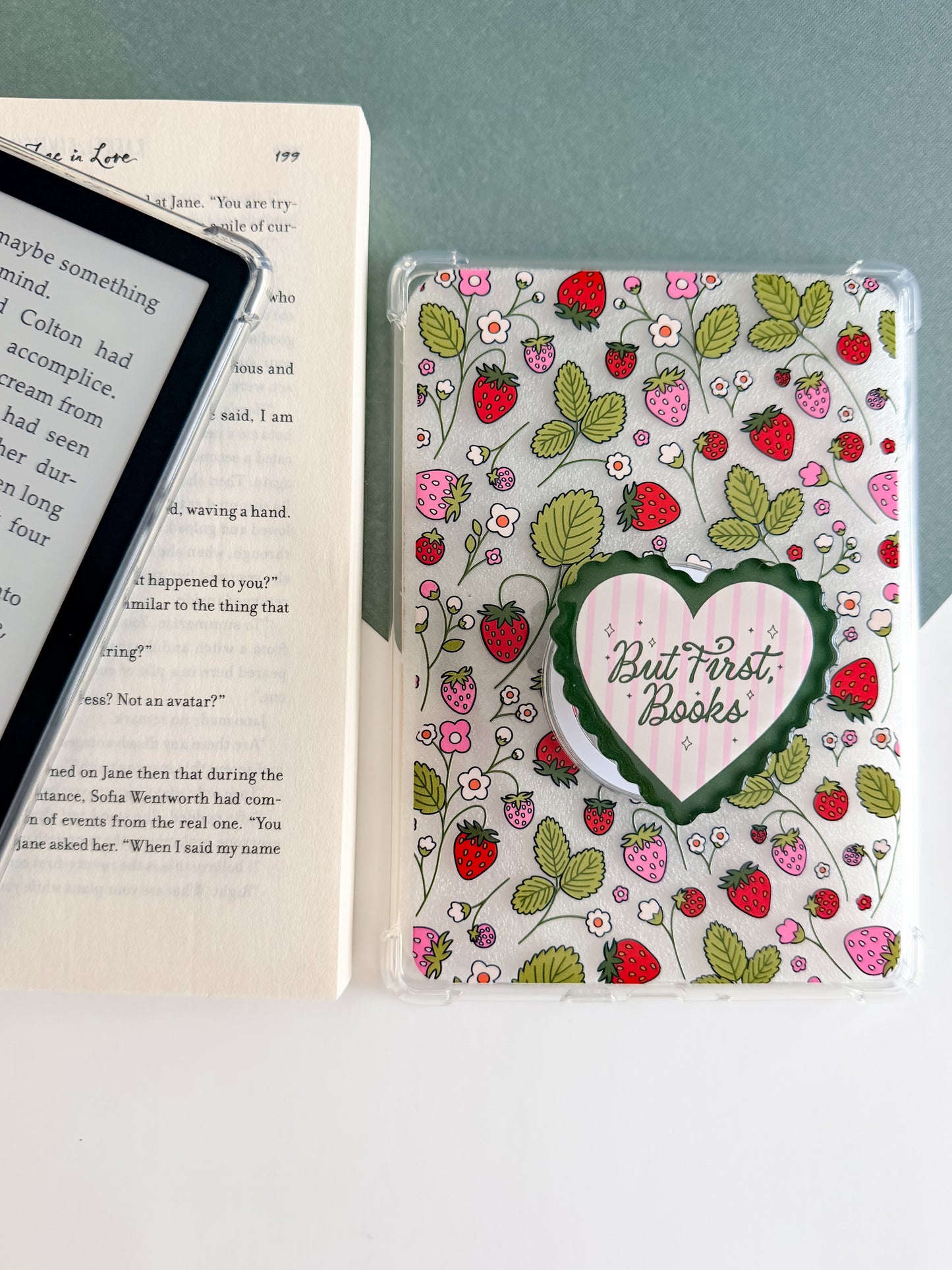 Strawberry Fields Kindle Case and/or Bookmark [Combined Listing] – Cute E-Reader Cover