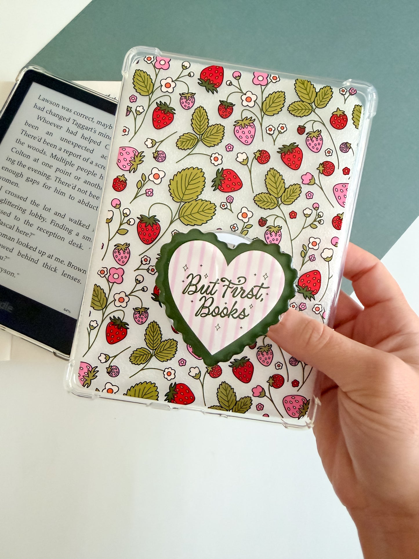 Strawberry Fields Kindle Case and/or Bookmark [Combined Listing] – Cute E-Reader Cover