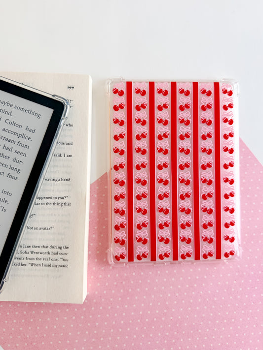 Striped Cherries Kindle Paperwhite Case – Cute E-Reader Cover
