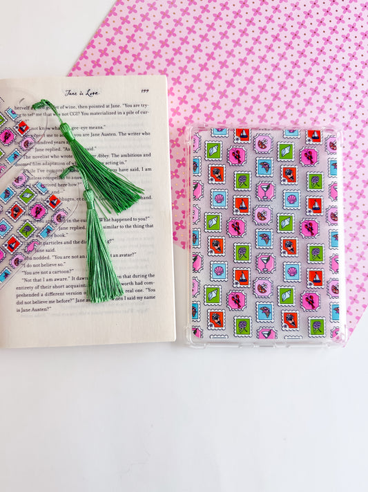 Beach Stamps E Reader Case and/or Bookmark [Combined Listing]