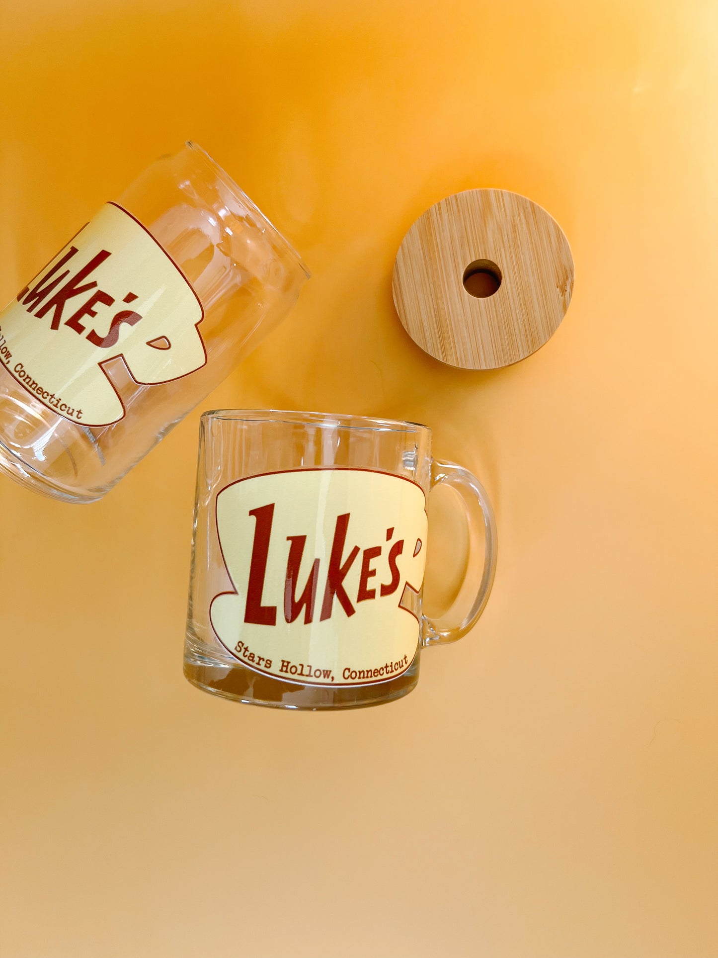 luke's diner glass coffee mug