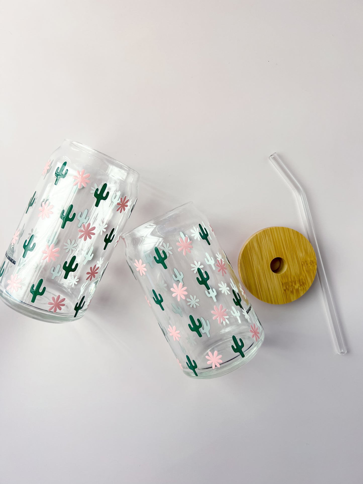 Cactus 16oz Glass Cup