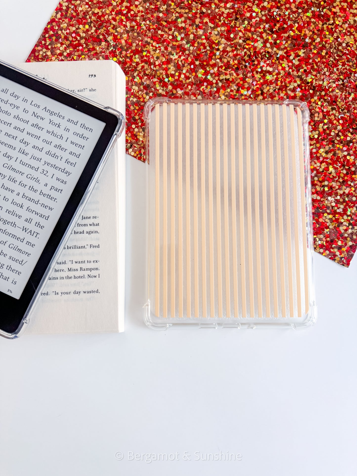 Butter Yellow Stripes Kindle Case
