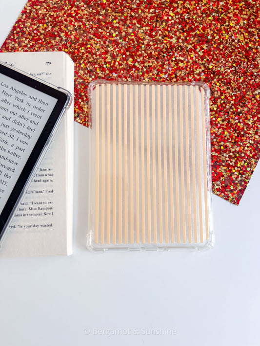 Butter Yellow Stripes Kindle Case
