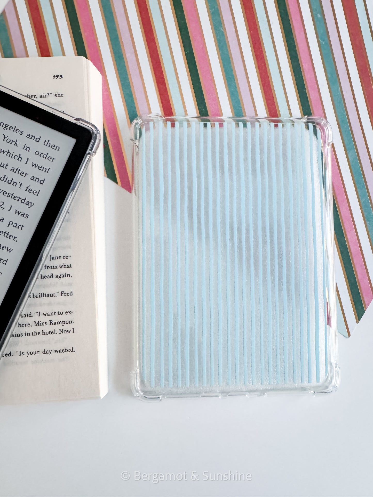 Blue Stripes Kindle Case