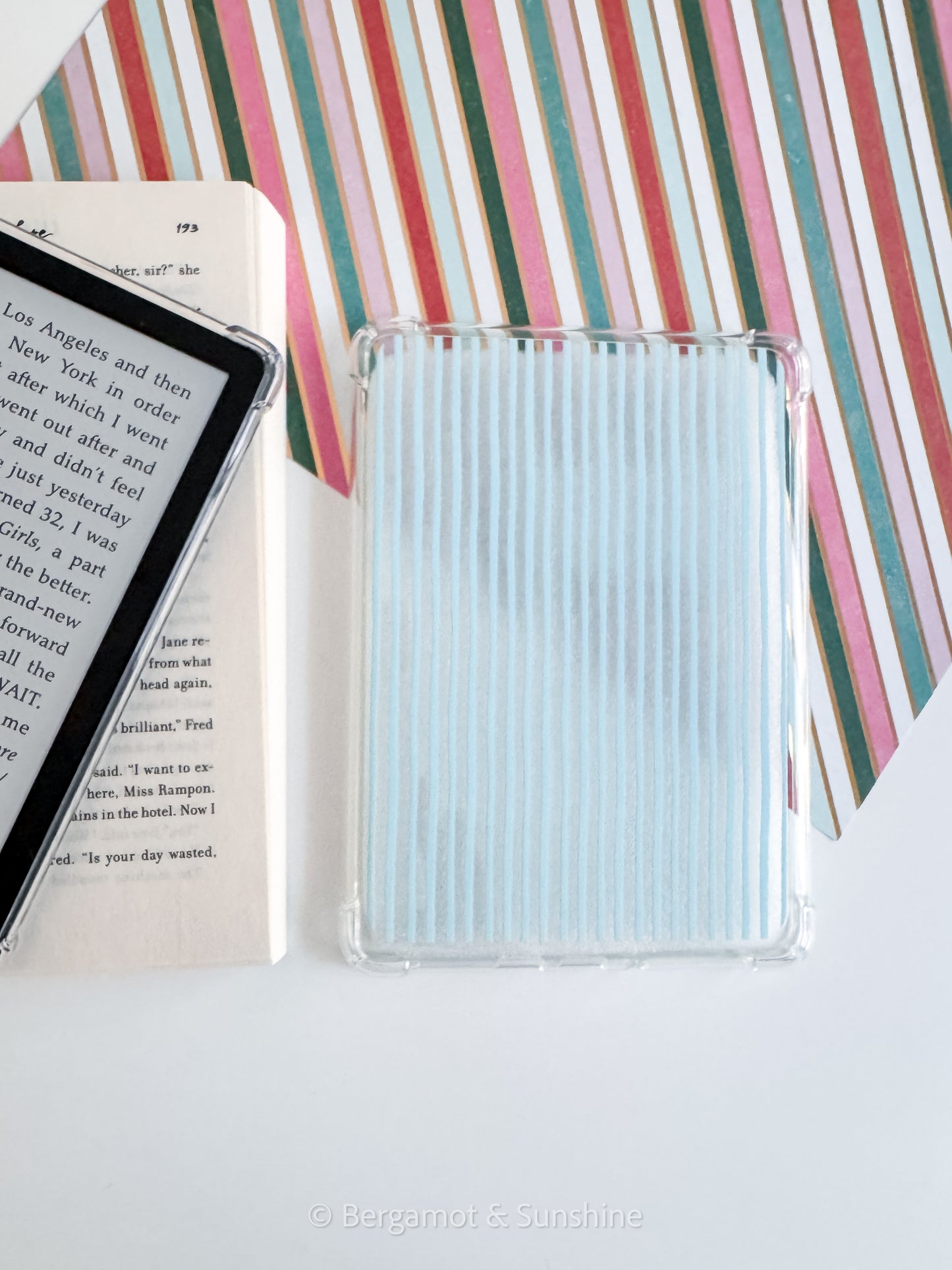 Blue Stripes Kindle Case