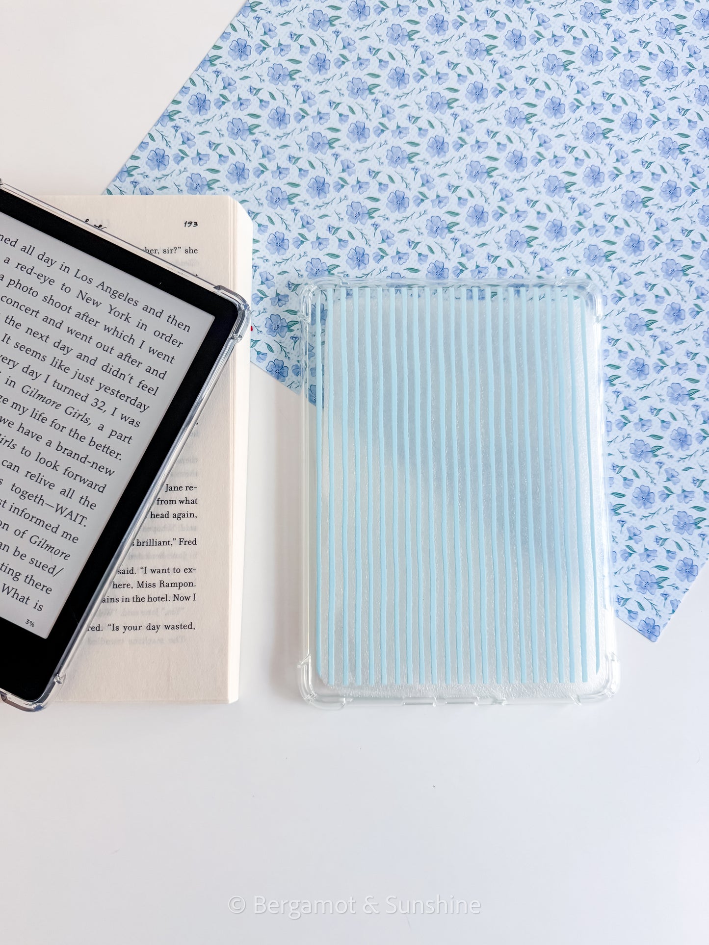 Blue Stripes Kindle Case