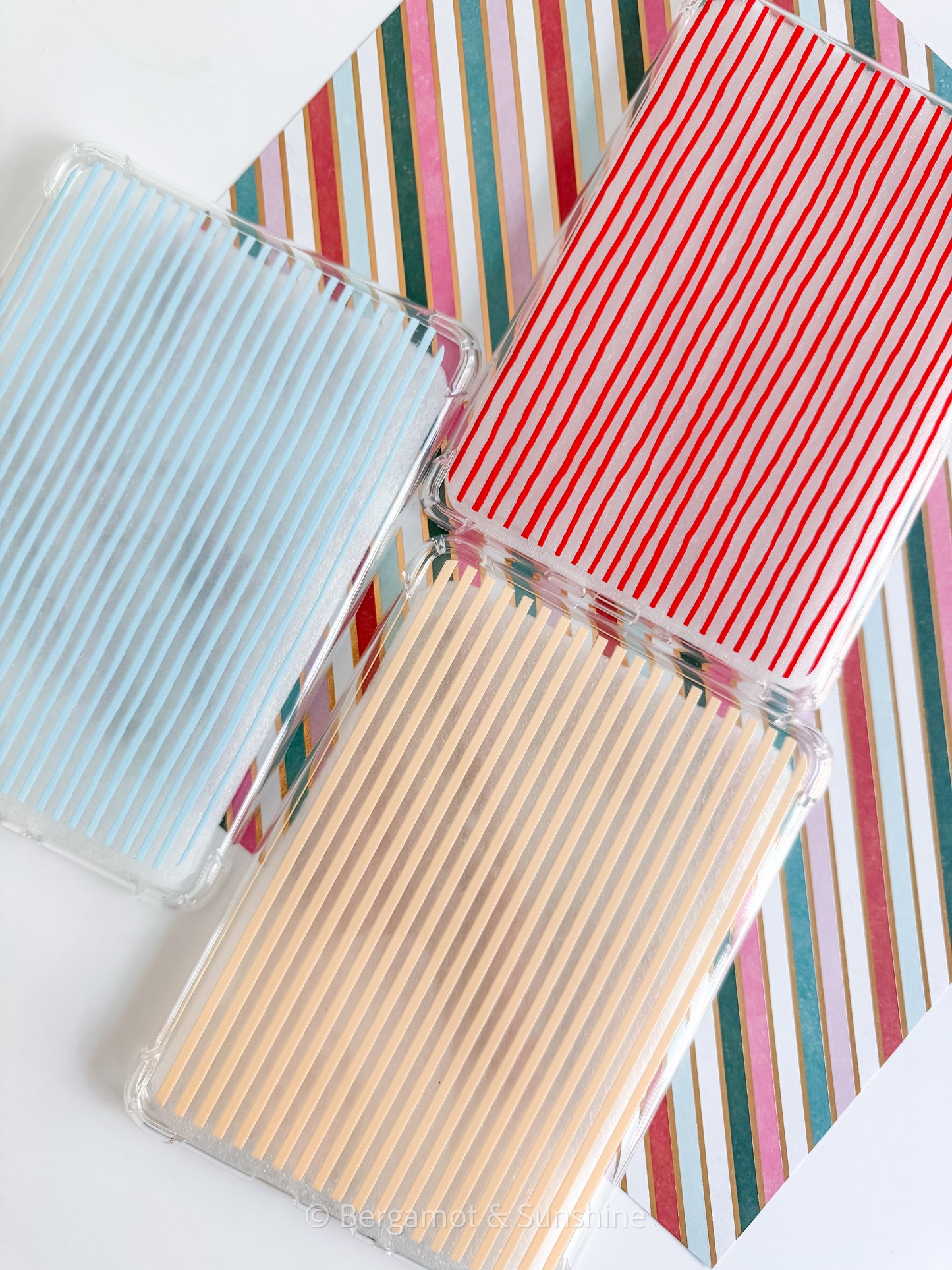 Butter Yellow Stripes Kindle Case